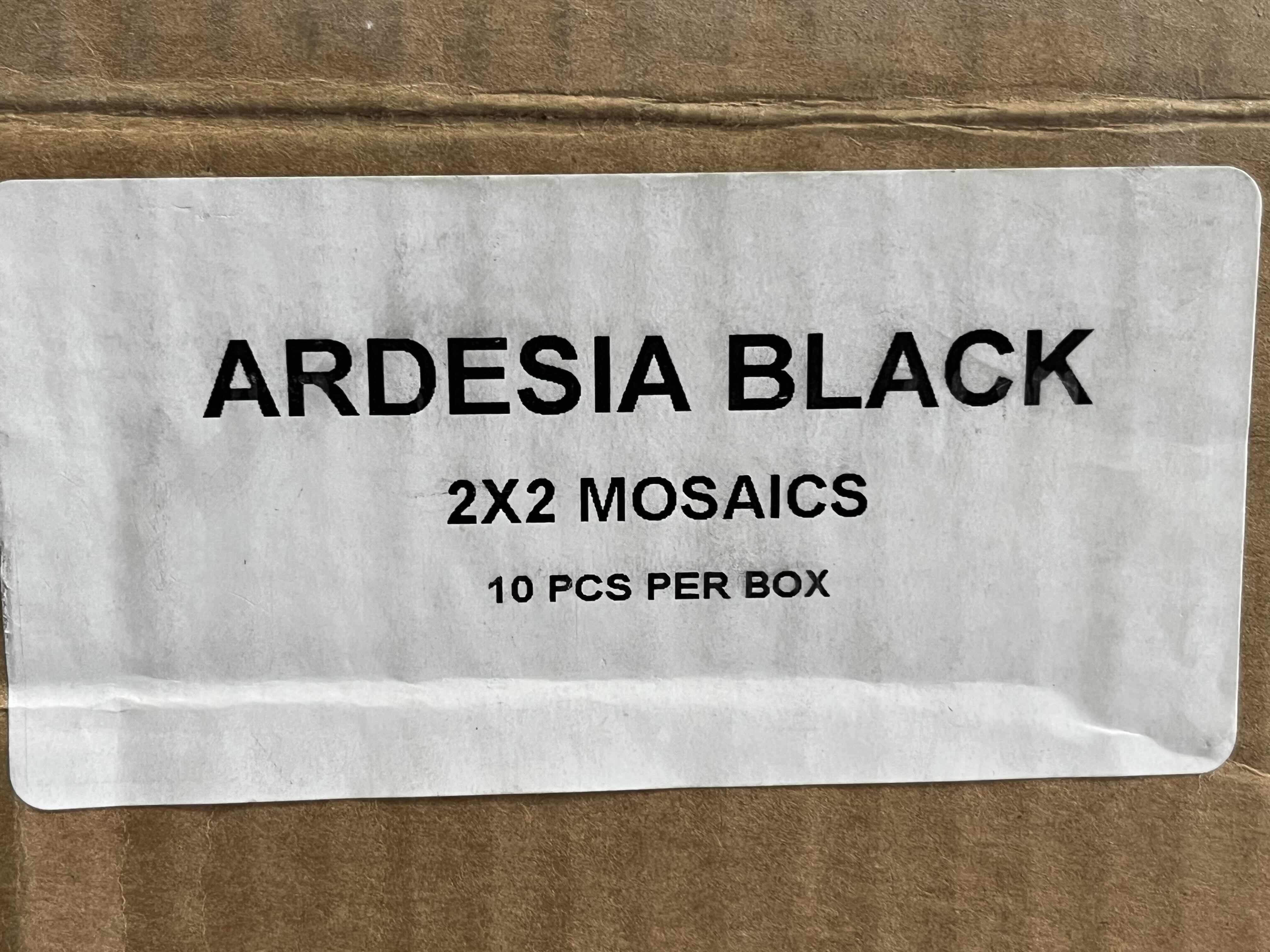 Photo 3 of ARDESIA BLACK MOSAIC TILE 2” X 2” (10SQFT PER CASE/1CASE APPROX. 10SQFT TOTAL) READ NOTES