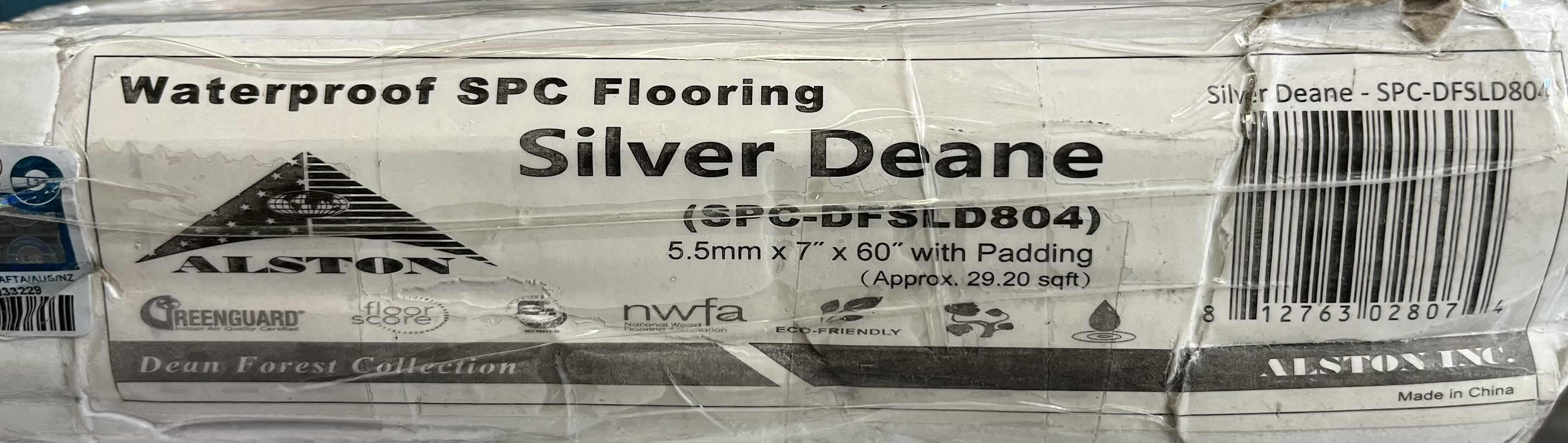 Photo 3 of ALSTON SILVER DEANE WOOD FINISH SNAP IN CLICK VINYL PLANK FLOORING 7” X 60” (29.20SQFT PER CASE/4CASES APPROX. 102.2SQFT TOTAL) READ NOTES