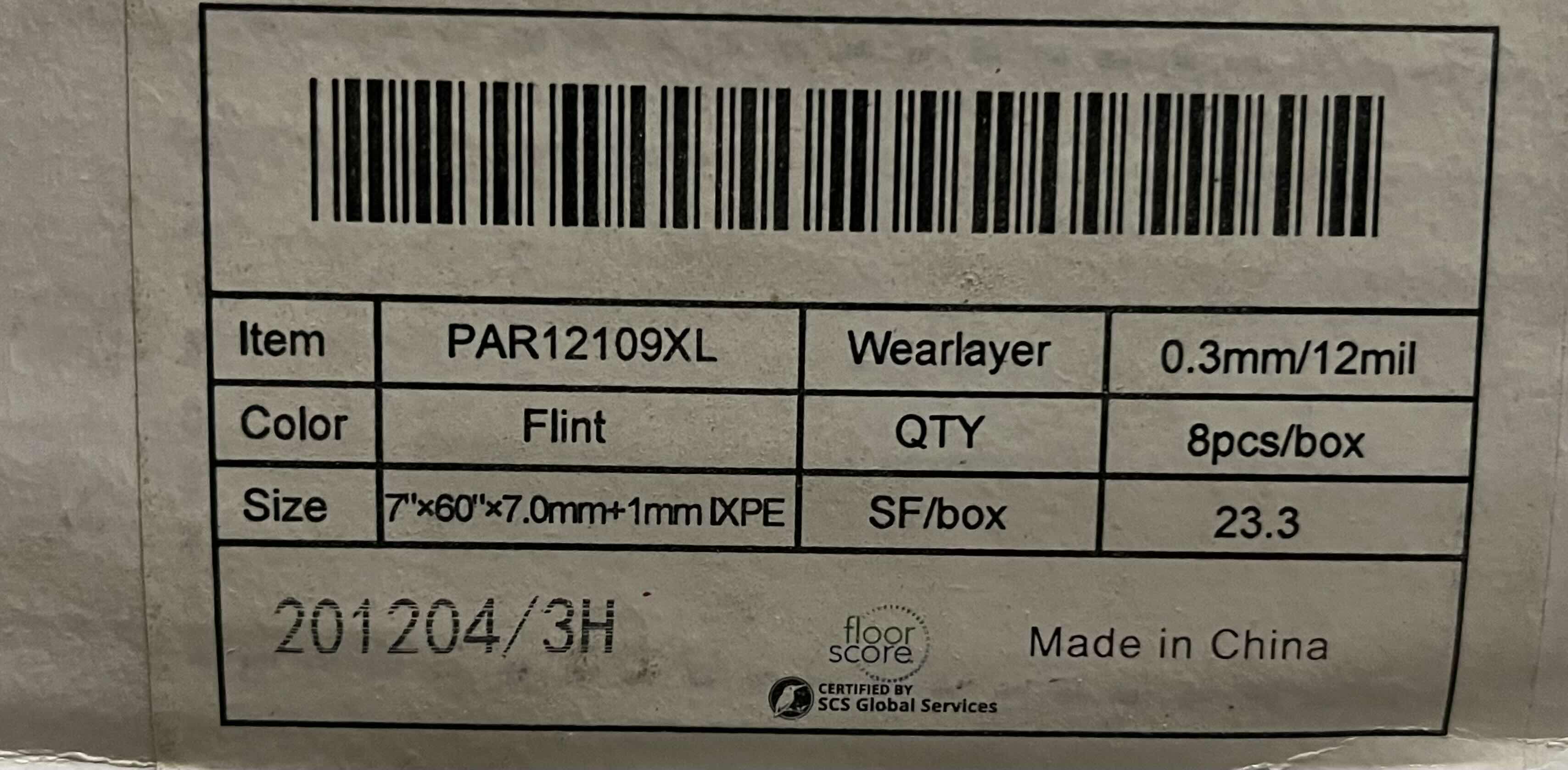 Photo 2 of PARADIGM LUXURY VINYL FLOORING FLINT WOOD FINISH SNAP IN CLICK VINYL PLANK FLOORING 7” X 48” (23.3SQFT PER CASE/2CASES APPROX. 46.6SQFT TOTAL) READ NOTES