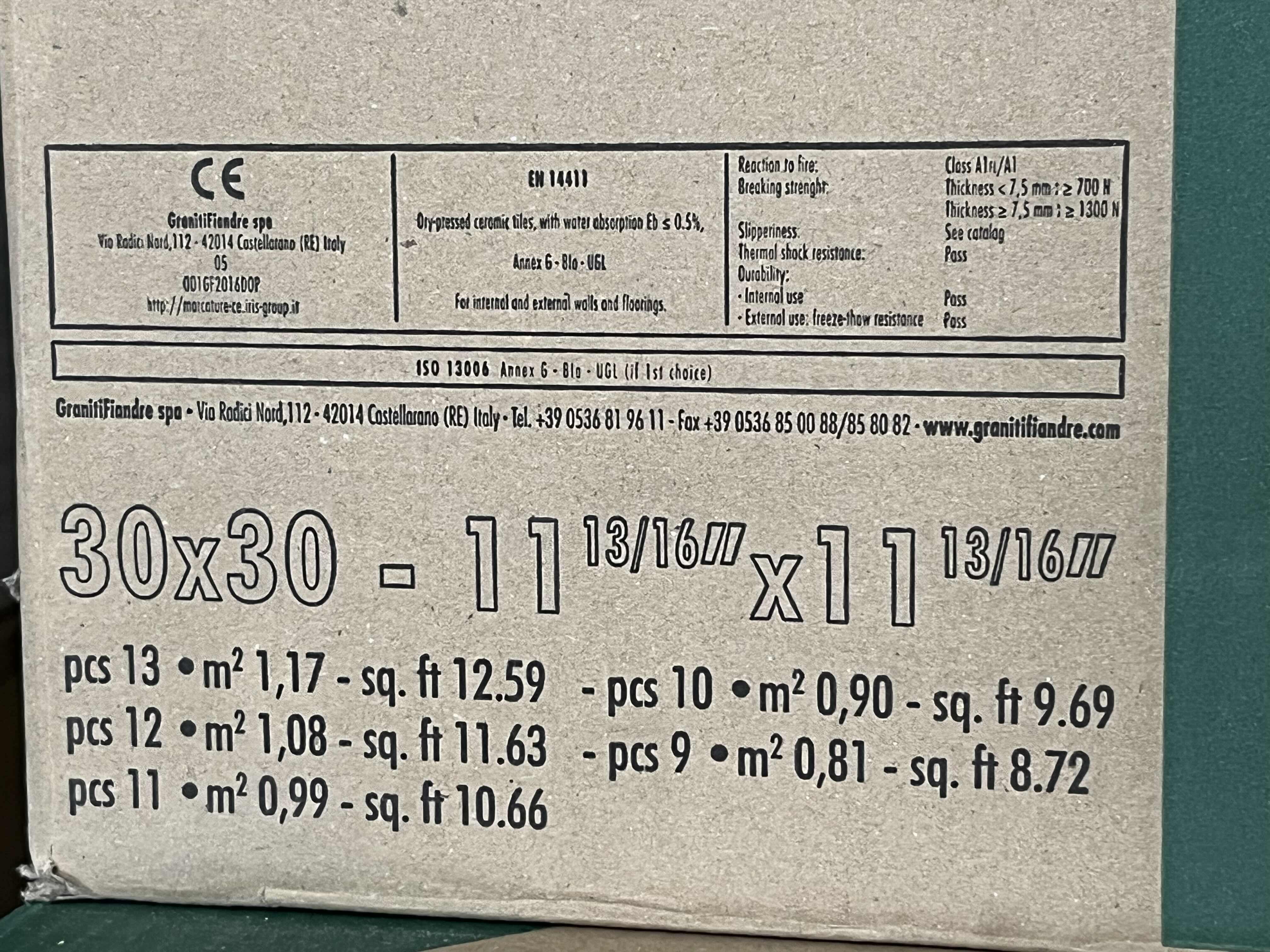 Photo 4 of FIANDRE ARCHITECTURAL SURFACES SLATE MATTE FINISH PORCELAIN TILE 11.70” X 11.70” (11.63SQFT PER CASE/10CASES APPROX 116.3SQFT TOTAL) READ NOTES