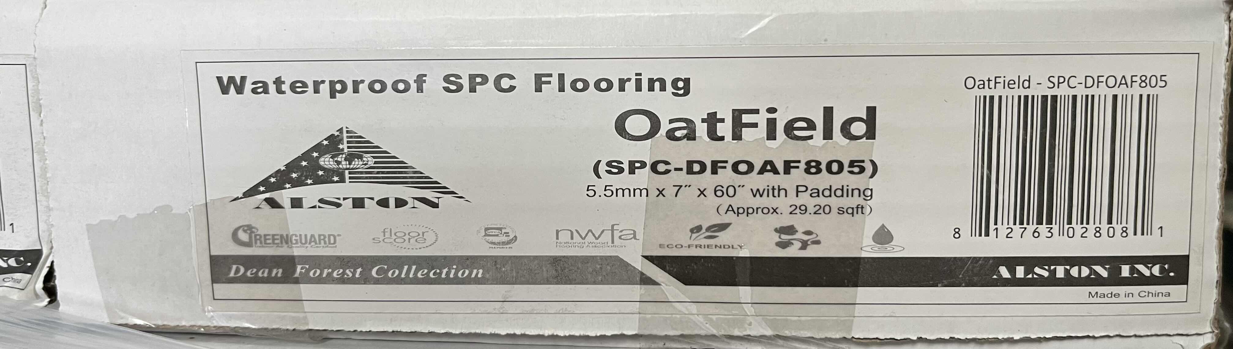 Photo 3 of ALSTON DEAN FOREST COLLECTION OATFIELD WOOD FINISH SNAP IN CLICK VINYL PLANK FLOORING 7” X 60” (29.20SQFT PER CASE/31CASES APPROX 905.2SQFT TOTAL) READ NOTES