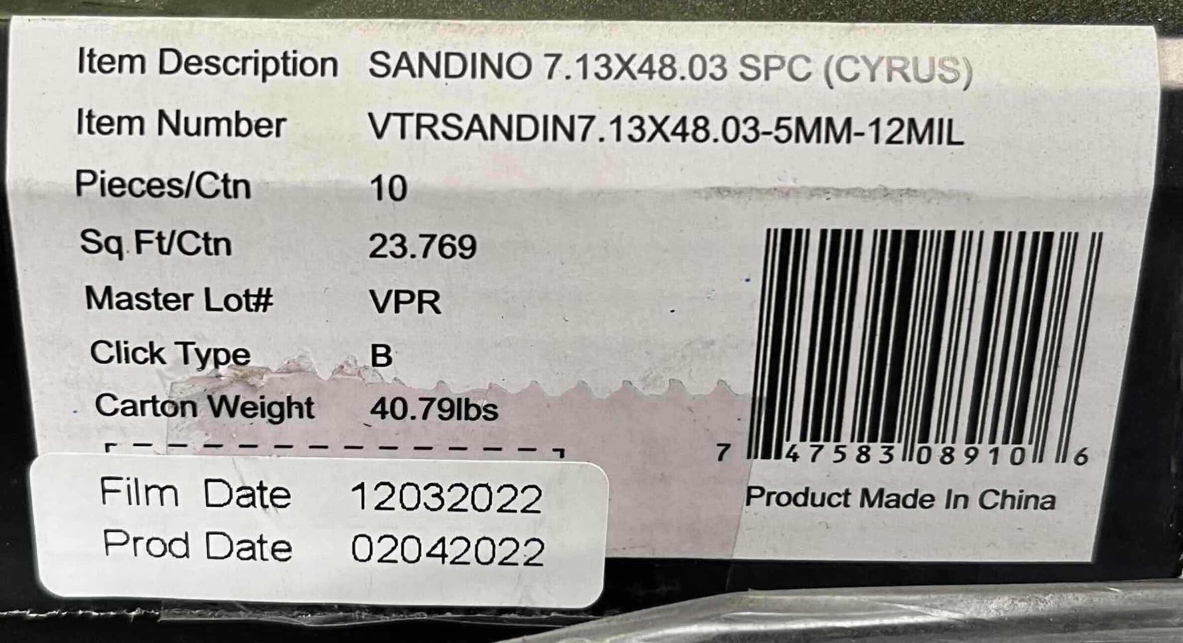 Photo 4 of MSI CYRUS SERIES SANDINO WOOD FINISH SNAP IN CLICK VINYL PLANK FLOORING 7.13” X 48” (23.769SQFT PER CASE/55CASES APPROX. 1307.35SQFT TOTAL) READ NOTES