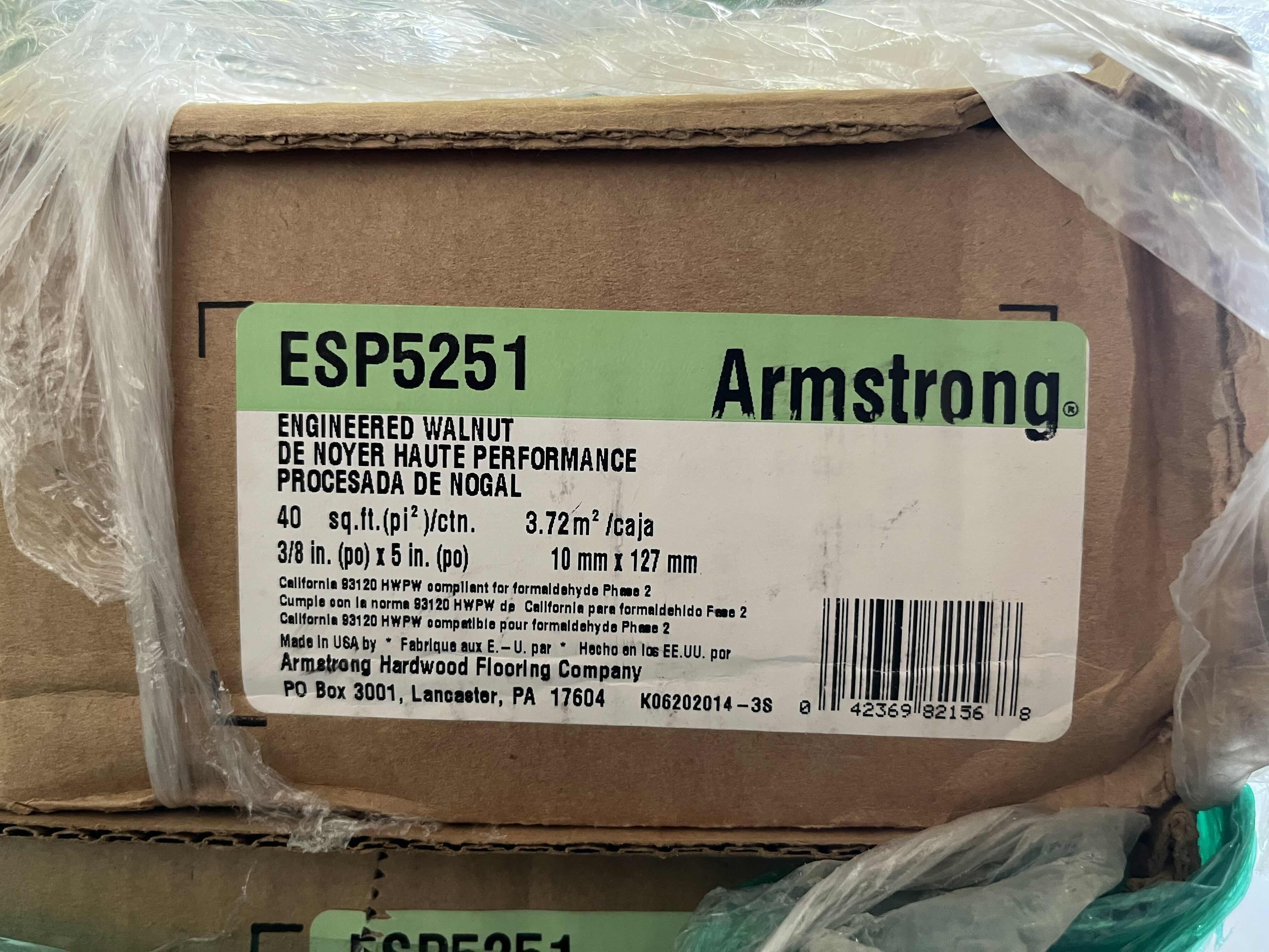 Photo 2 of ARMSTRONG BRUCE ENGINEERED WALNUT WOOD FINISH GLUE DOWN HARDWOOD PLANK FLOORING 5” X RANDOM LENGTH (40SQFT PER CASE/9CASES APPROX. 360SQFT TOTAL) READ NOTES