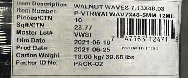 Photo 4 of MSI CYRUS SERIES WALNUT WAVES WOOD FINISH SNAP IN CLICK VINYL PLANK FLOORING 7.13” X 48” (23.769SQFT PER CASE/55CASES APPROX. 1307.29SQFT TOTAL) READ NOTES