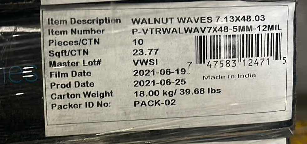 Photo 4 of MSI CYRUS SERIES WALNUT WAVES WOOD FINISH SNAP IN CLICK VINYL PLANK FLOORING 7.13” X 48” (23.769SQFT PER CASE/55CASES APPROX. 1307.29SQFT TOTAL) READ NOTES