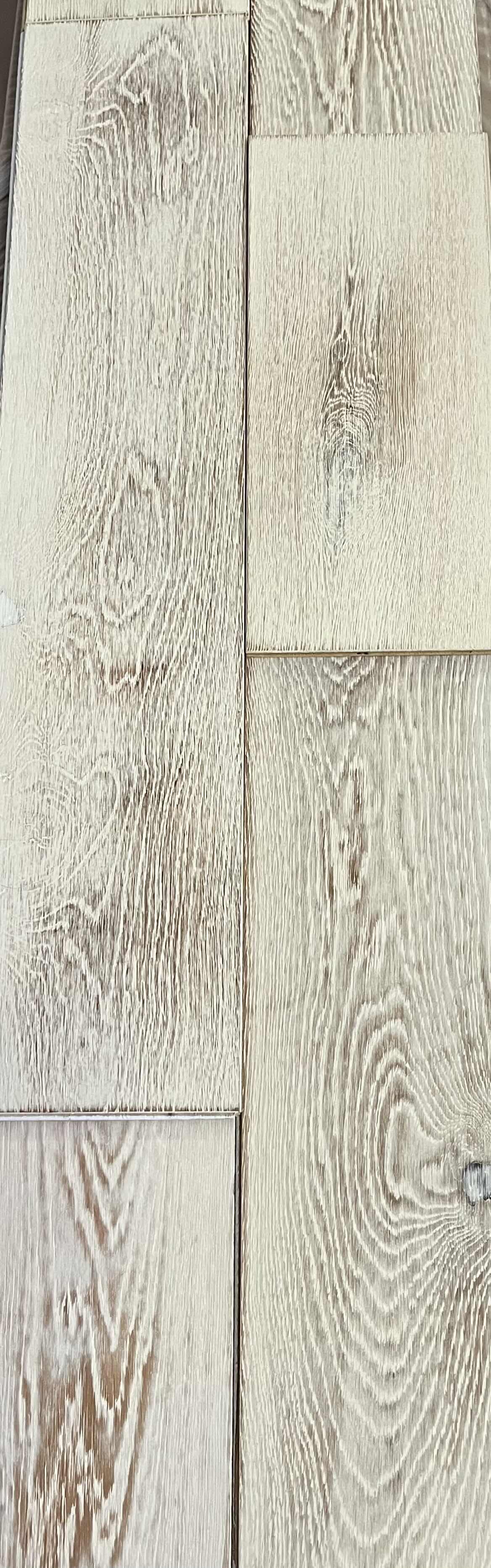 Photo 2 of WHITE WASHED OAK WOOD FINISH GLUE DOWN HARDWOOD PLANK FLOORING 7.48” X 72” X RANDOM LENGTH 29.92SQFT PER CASE/26.5CASES APPROX. 792.88SQFT TOTAL) READ NOTES