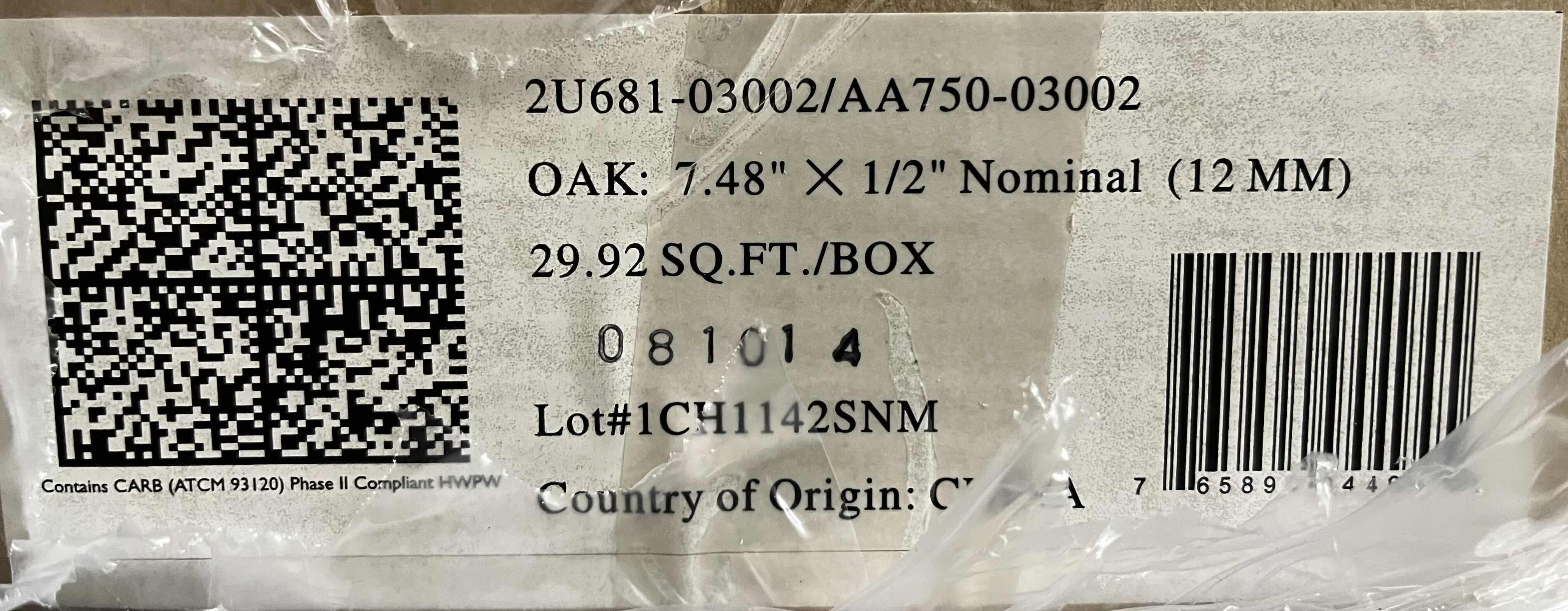 Photo 3 of WHITE WASHED OAK WOOD FINISH GLUE DOWN HARDWOOD PLANK FLOORING 7.48” X 72” X RANDOM LENGTH 29.92SQFT PER CASE/26.5CASES APPROX. 792.88SQFT TOTAL) READ NOTES