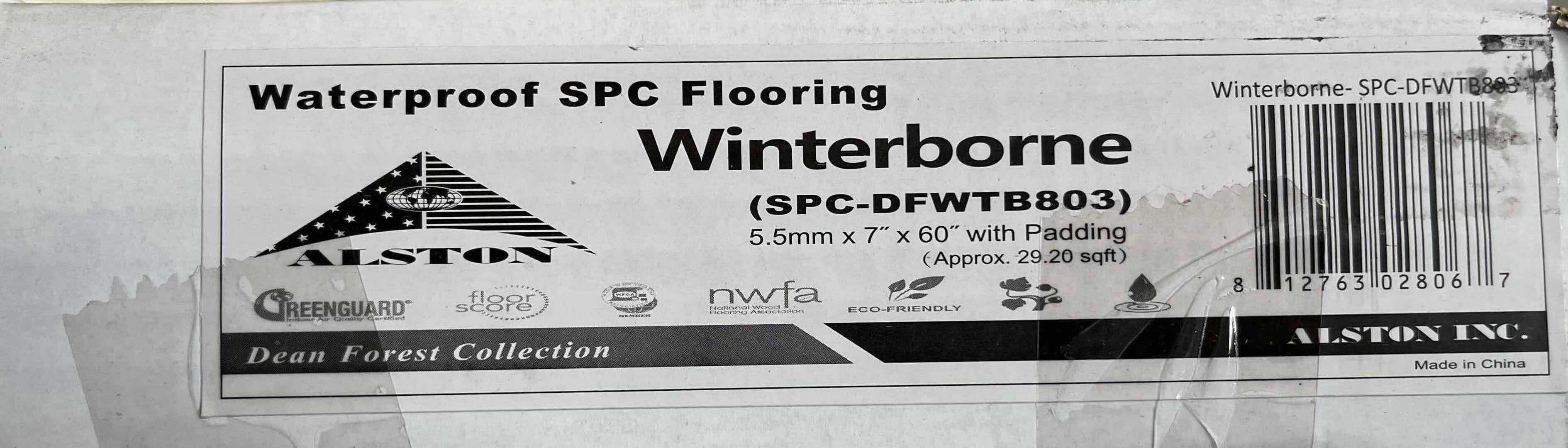 Photo 3 of ALSTON DEAN FOREST COLLECTION WINTERBORNE WOOD FINISH SNAP IN CLICK VINYL PLANK FLOORING 7” X 60” (29.20SQFT PER CASE/26.5CASES APPROX. 773.8SQFT TOTAL) READ NOTES