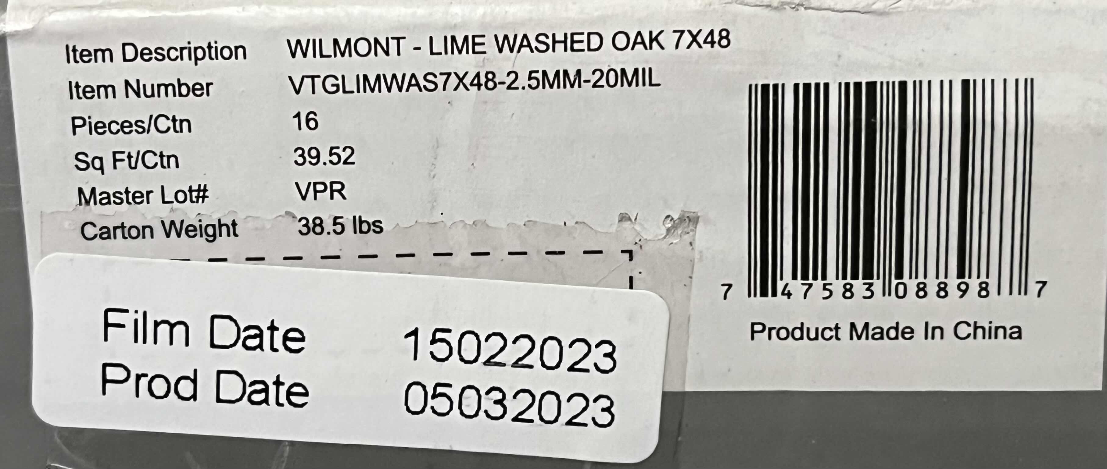 Photo 3 of MSI WILMONT SERIES LIME WASHED OAK WOOD FINISH GLUE DOWN VINYL PLANK FLOORING 7” X 48” (39.52SQFT PER CASE/9CASES APPROX. 355.68SQFT TOTAL) READ NOTES