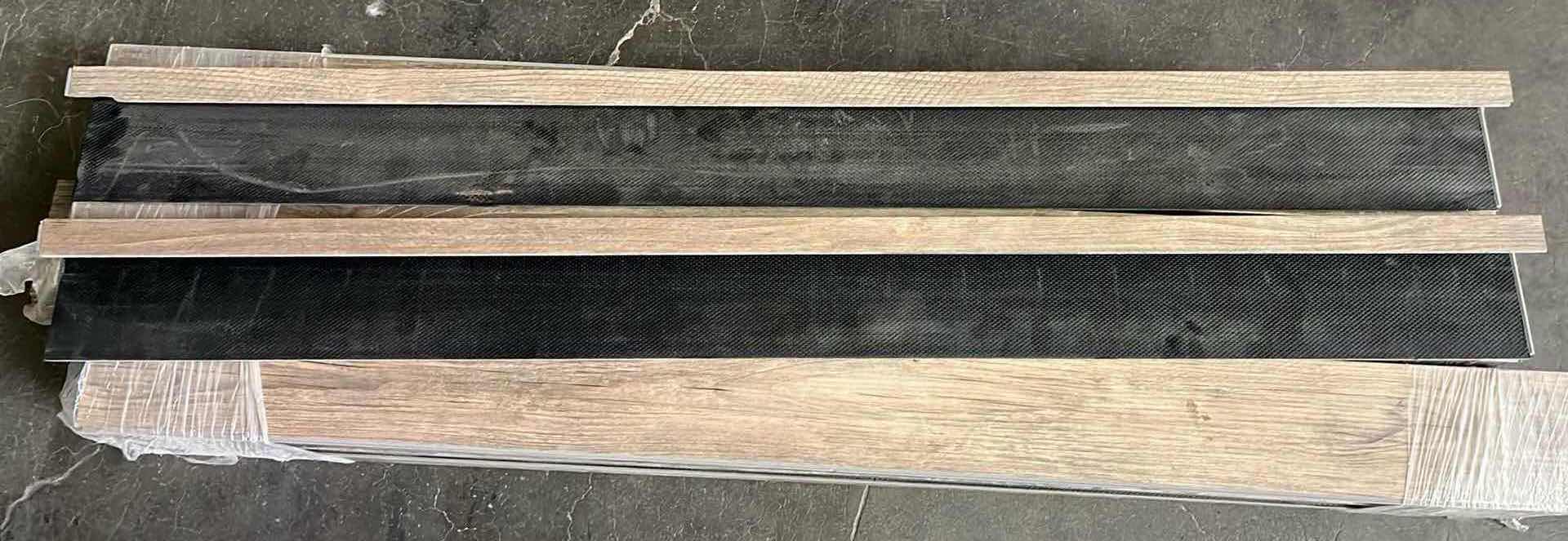 Photo 4 of WOOD FINISH VINYL CLICK SNAP IN OVERLAPPING STAIR NOSE PLANKS 20PCS 4.25” X 48.25” H1.75”