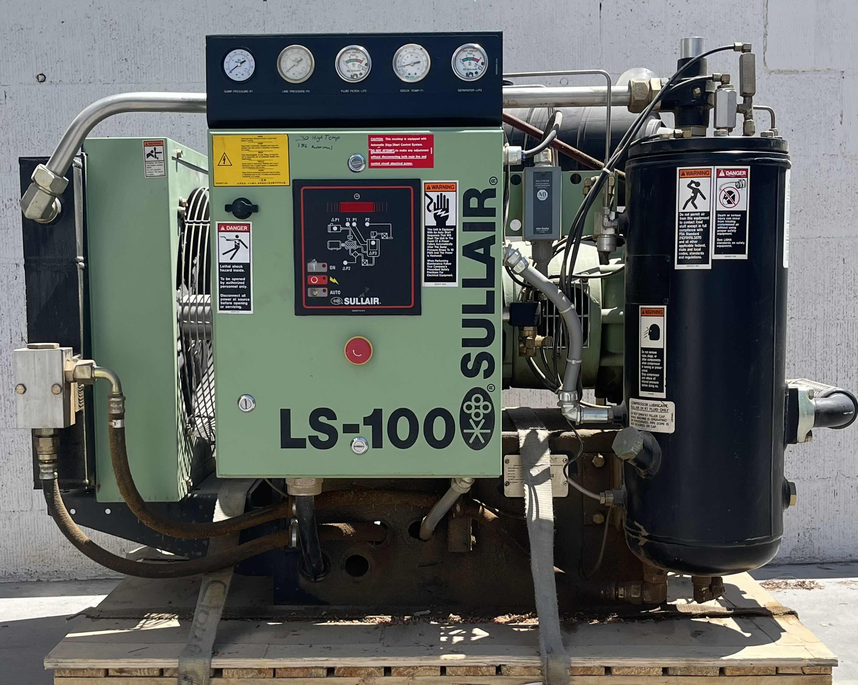 Photo 1 of SULLAIR SKID MOUNTED ELECTRIC AIR COMPRESSOR MODEL LS100