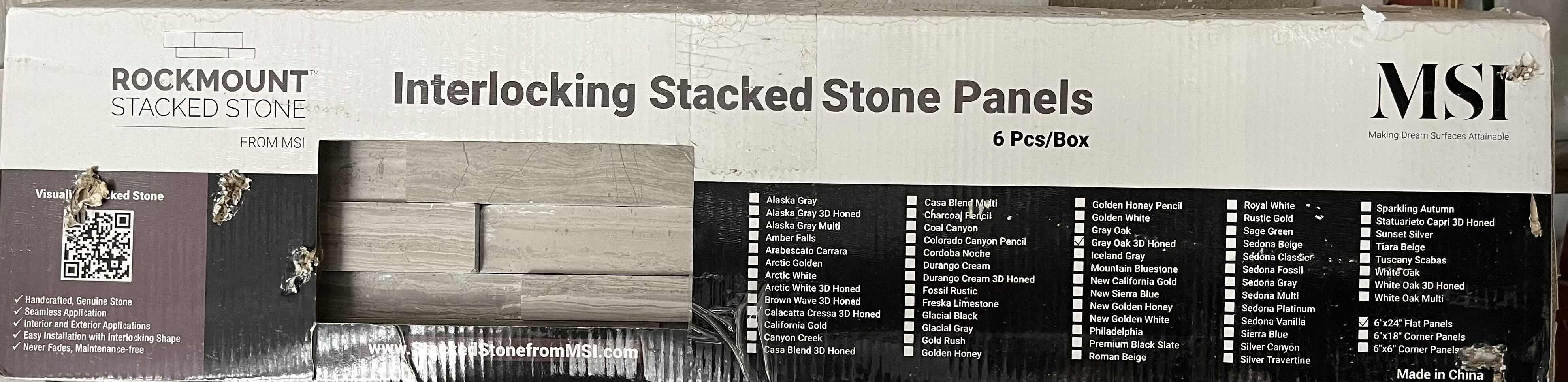 Photo 6 of MSI GRAY OAK 3D HONED FINISH ROCKMOUNT INTERLOCKING STACKED STONE PANELS 6” X 24” (6SQFT PER CASE/31CASES APPROX 186SQFT TOTAL) READ NOTES