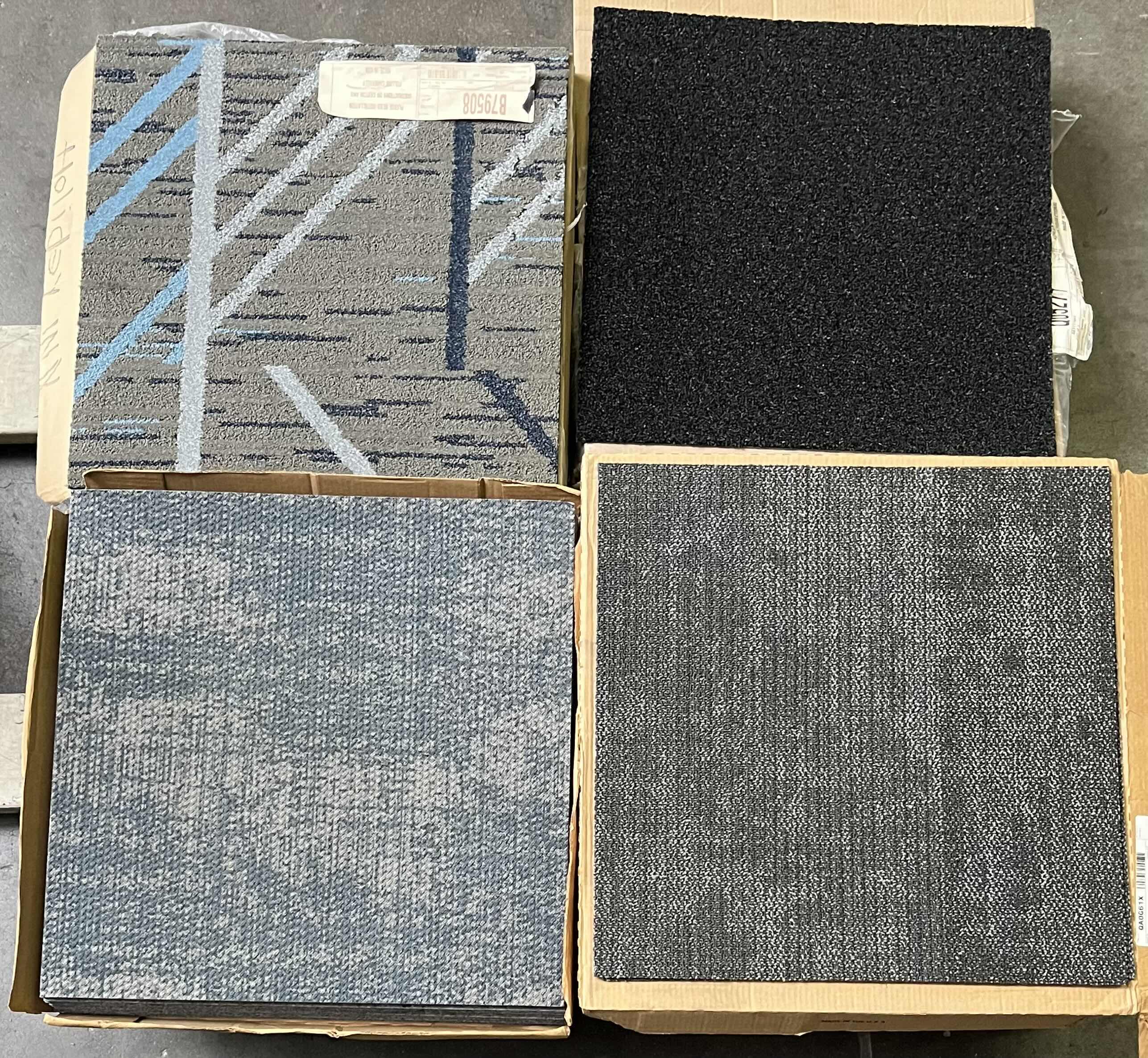 Photo 1 of SHAW & MOHAWK MIXED CARPET TILE 24” X 24” 7CASES PALLET- VARIOUS STYLES