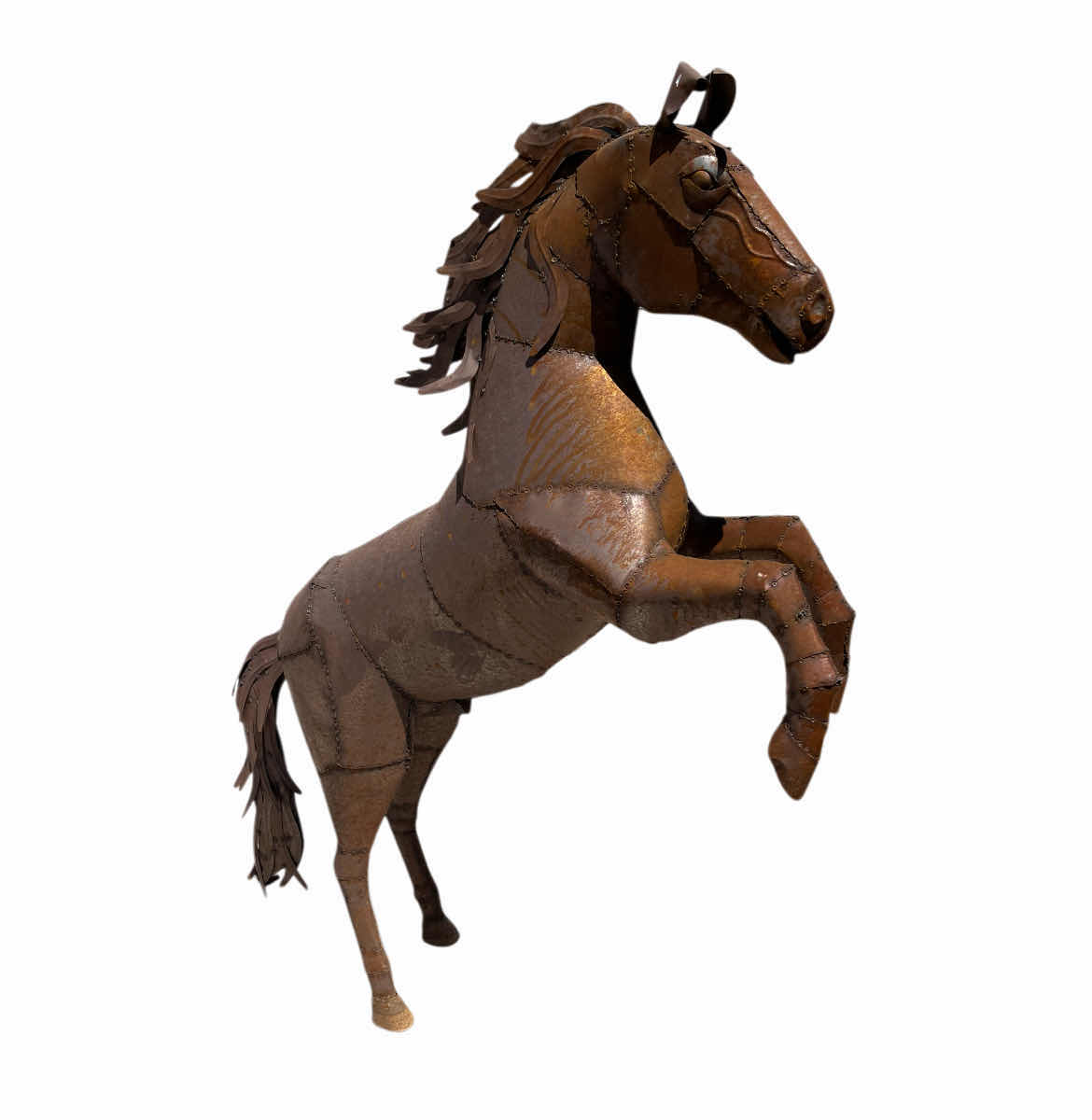 Photo 1 of RUSTIC METAL REARING HORSE YARD DECOR
48” X 12” H63” (READ NOTES)