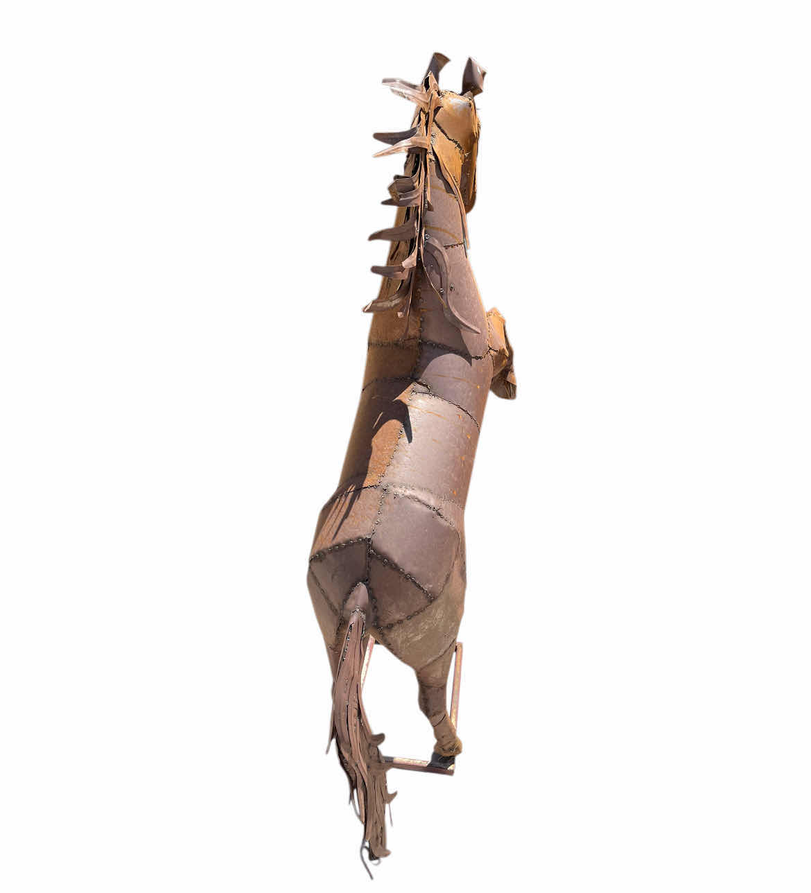 Photo 1 of RUSTIC METAL REARING HORSE YARD DECOR
48” X 12” H63” (READ NOTES)