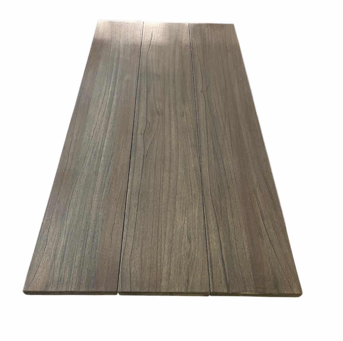 Photo 1 of RUSTIC GREY OAK WOOD FINISH TOP BLACK STEEL BASE DINING TABLE 72” X 36” H30”