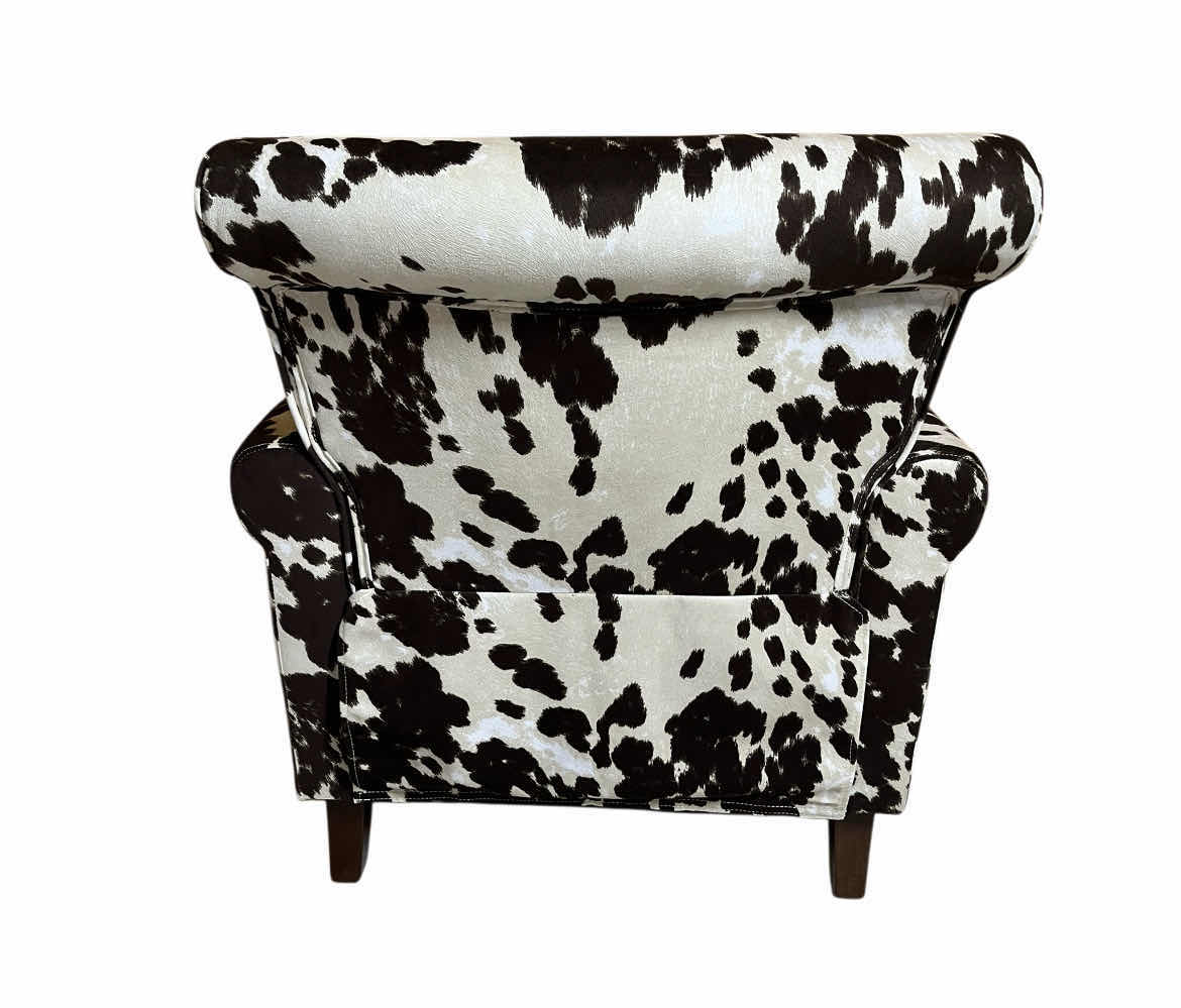 Photo 1 of HULALA HOME COW PRINT POLYESTER WINGBACK CHAIR 29” X 31” H32”