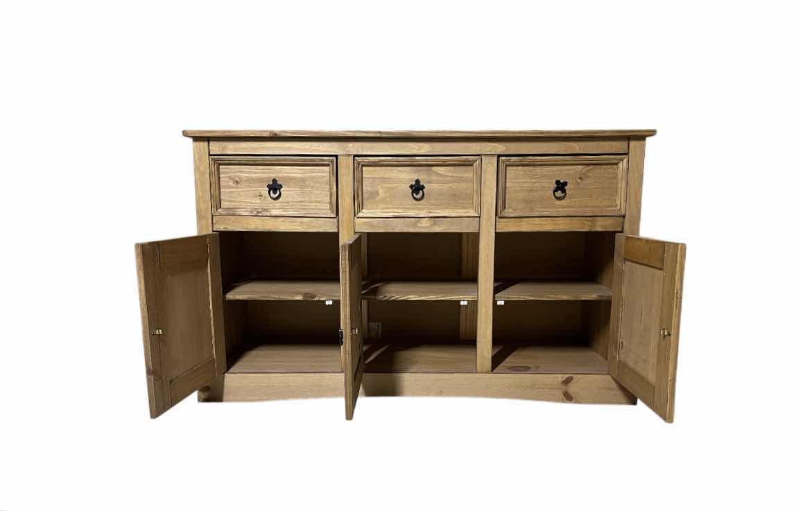 Photo 1 of CORONA SOLID OAK SIDEBOARD BUFFET TABLE 51.5” X 17” H31.25”