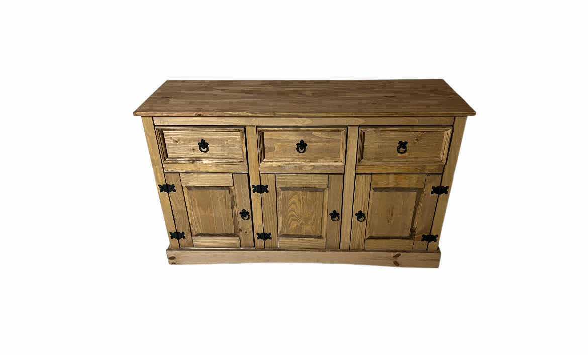 Photo 1 of CORONA SOLID OAK SIDEBOARD BUFFET TABLE 51.5” X 17” H31.25”