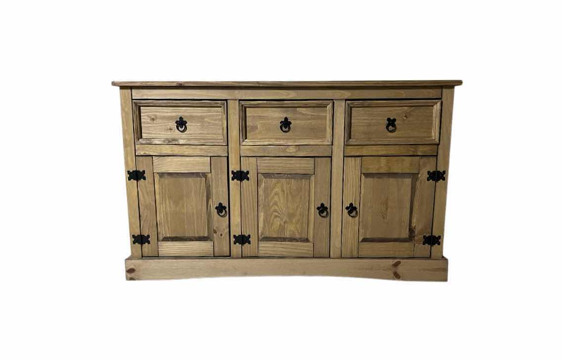 Photo 1 of CORONA SOLID OAK SIDEBOARD BUFFET TABLE 51.5” X 17” H31.25”