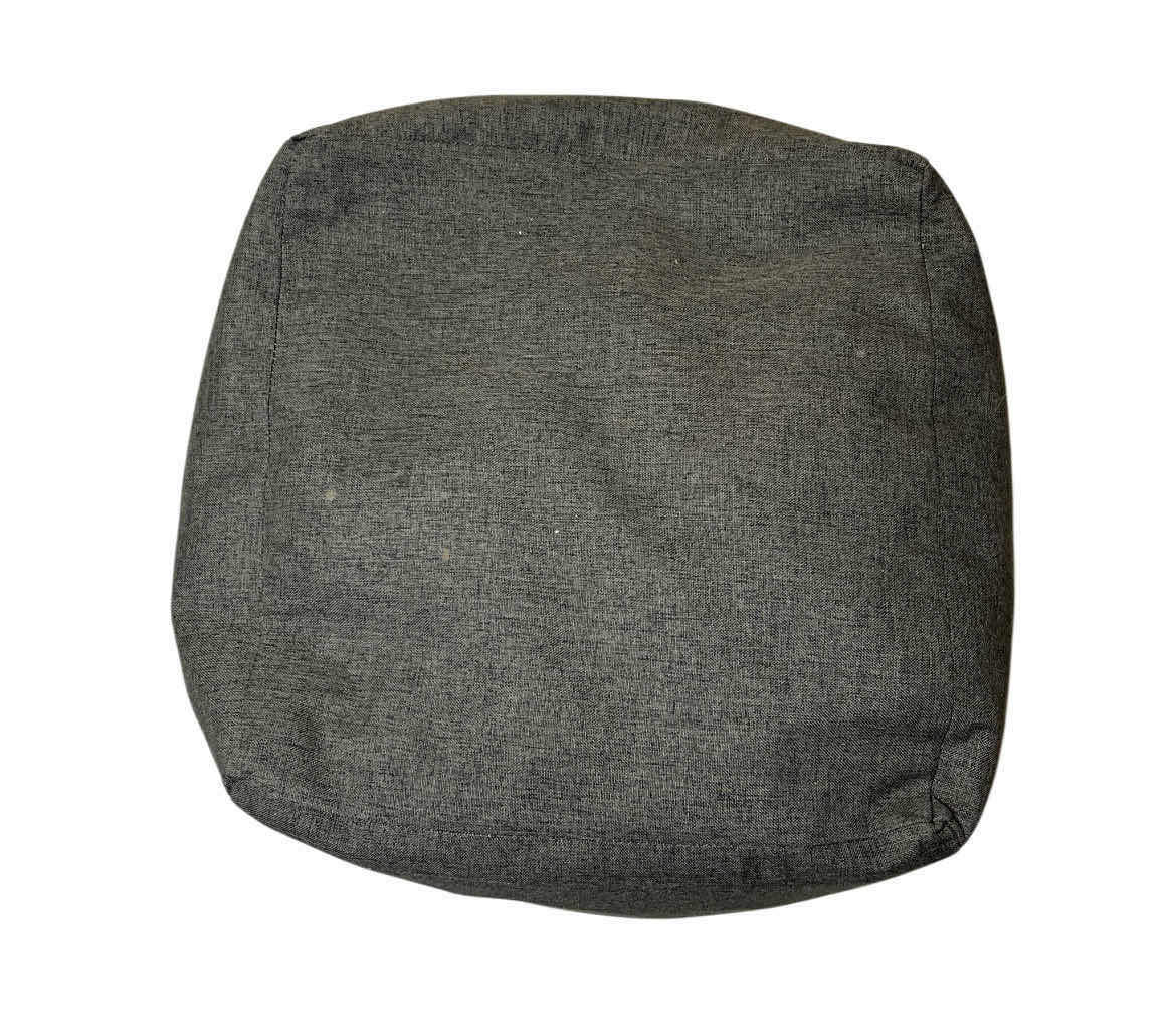 Photo 1 of LE POUF GRAY & OFF-WHITE BEAN CHAIR 19” X 15”