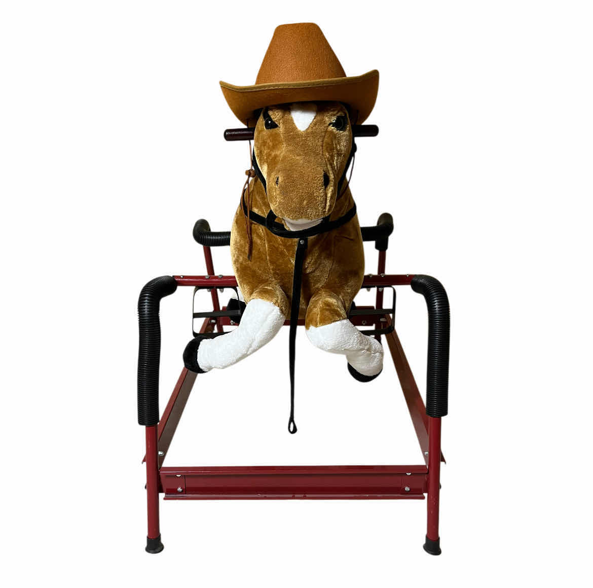 Photo 1 of TRADEMARK GAMES TODDLERS SPRING ROCKING PLUSH BOUNCING HORSE W REALISTIC RIDING SOUND EFFECTS 25.5” X 39.5” H37”