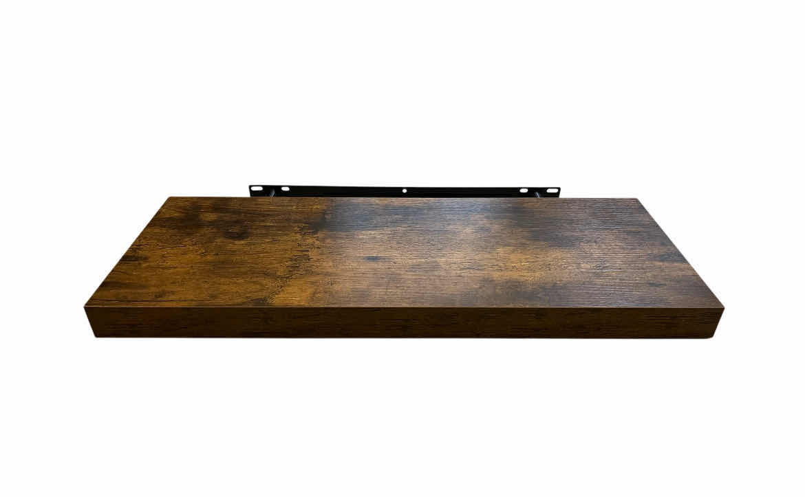 Photo 1 of DISTRESSED WOOD FINISH LOW PROFILE WALL MOUNTED SHELVES (2) 23.5” X 9.25” H1.5”