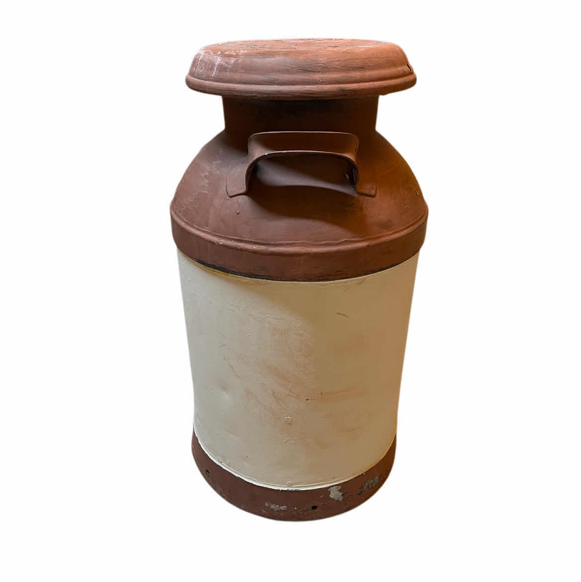 Photo 1 of OLD FASHION PAINTED STEEL MILK/CREAM 10 GAL DECORATIVE CAN 13.25” X 24”