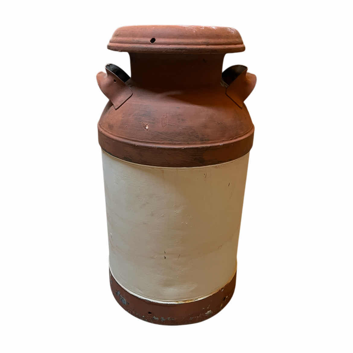 Photo 1 of OLD FASHION PAINTED STEEL MILK/CREAM 10 GAL DECORATIVE CAN 13.25” X 24”