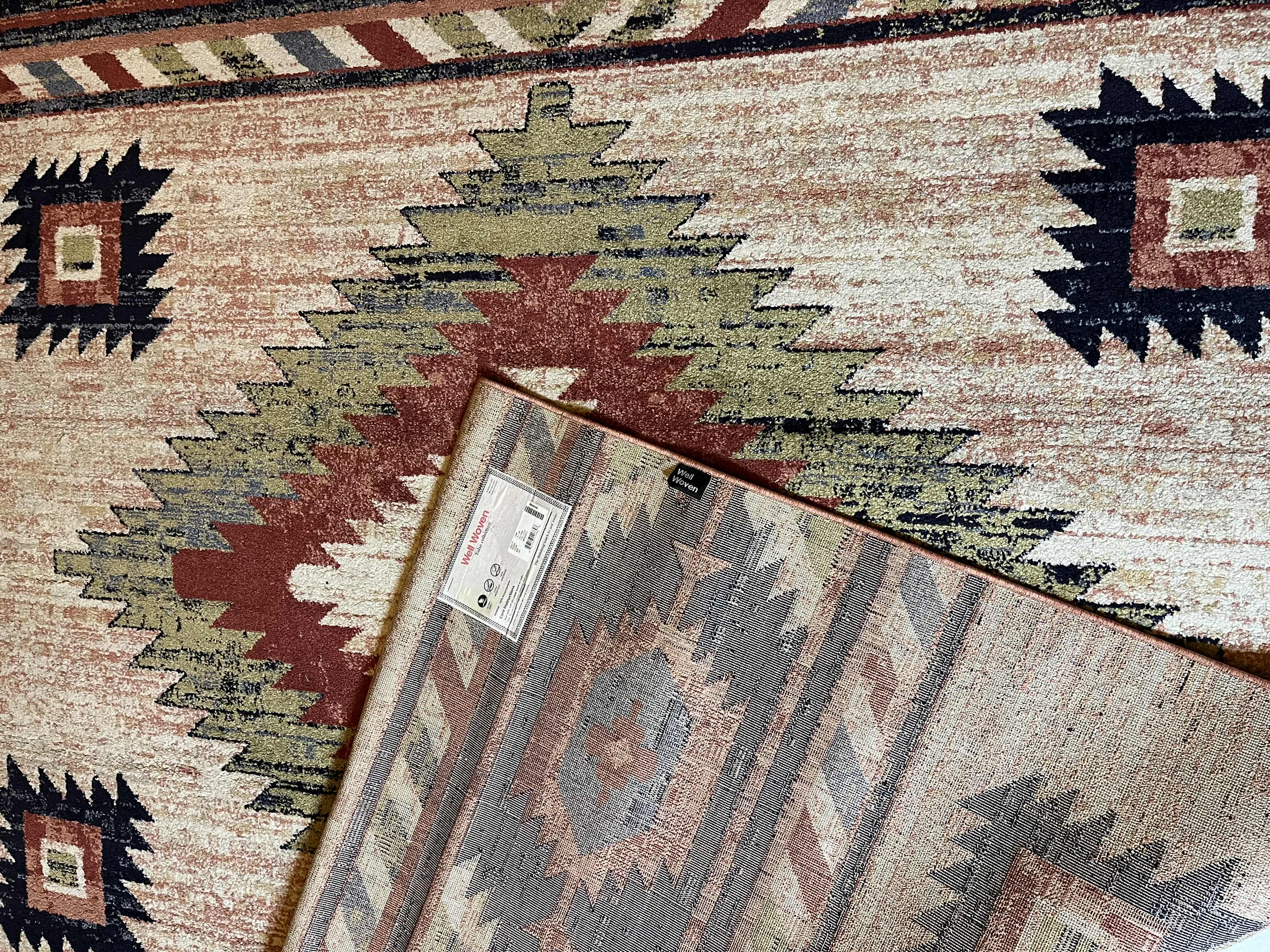 Photo 1 of WELL WOVEN TULSA COLLECTION LEA CREAM TRADITIONAL SOUTHWESTERN TRIBAL AREA RUG 7.10’ X 9.10’
