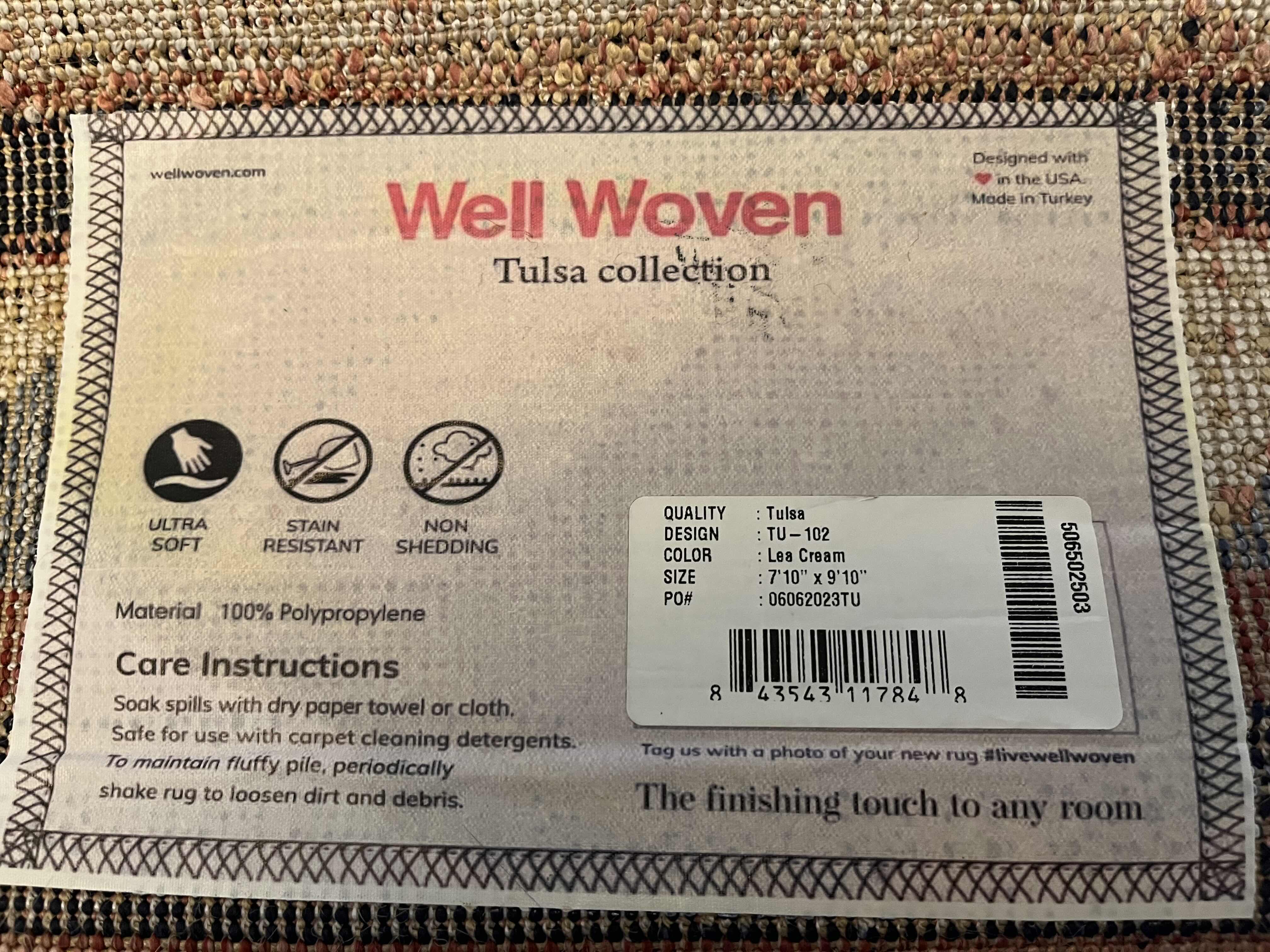 Photo 1 of WELL WOVEN TULSA COLLECTION LEA CREAM TRADITIONAL SOUTHWESTERN TRIBAL AREA RUG 7.10’ X 9.10’