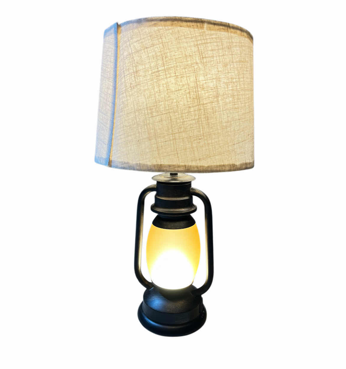 Photo 1 of SURAIELEC OIL RUBBED BRONZE FINISH RUSTIC LANTERN TABLE LAMP W 2 USB PORTS MODEL UTLN02A1