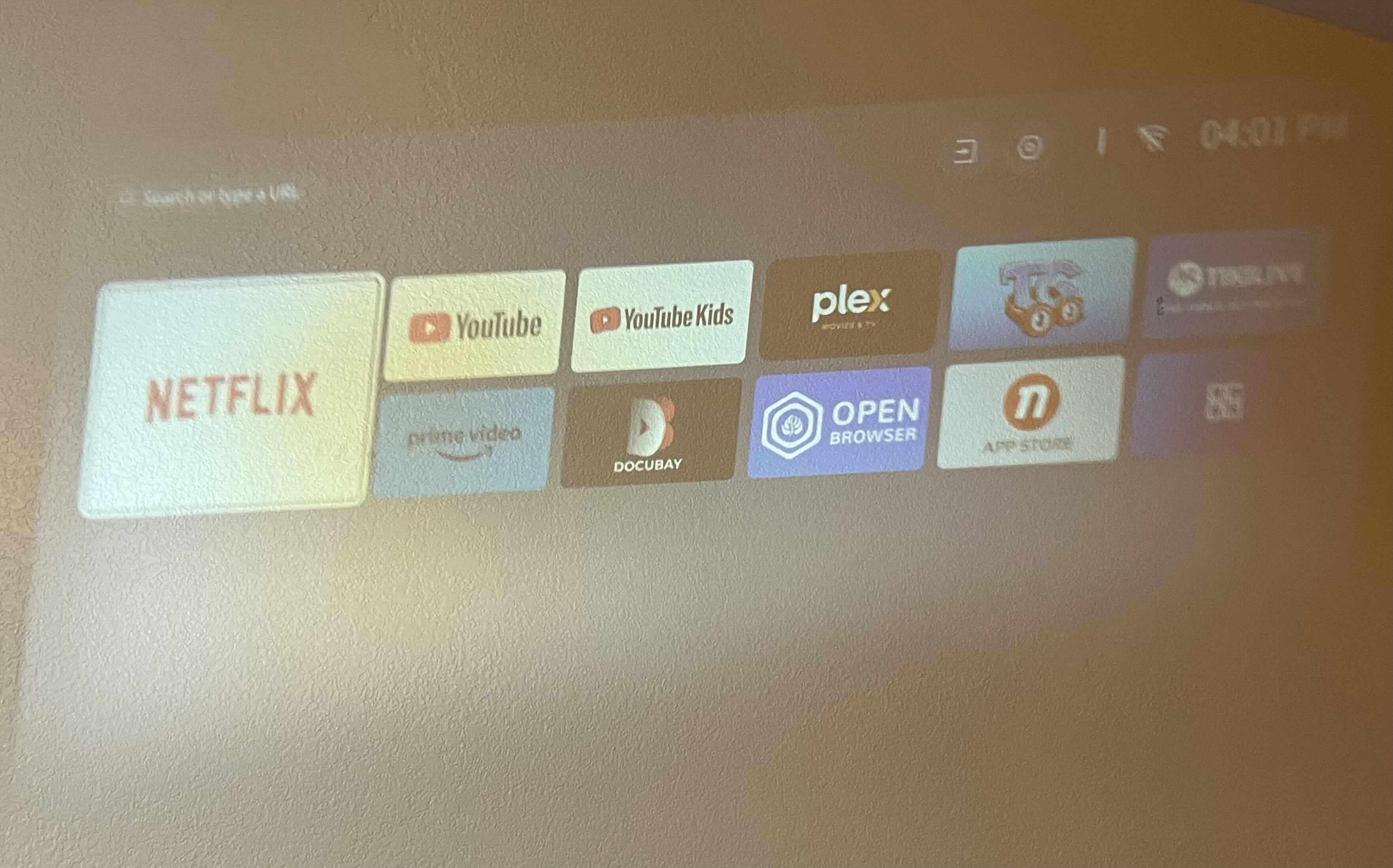 Photo 1 of DBPOWER NETFLIX OFFICIAL HD PROJECTOR W REMOTE & CASE MODEL G01