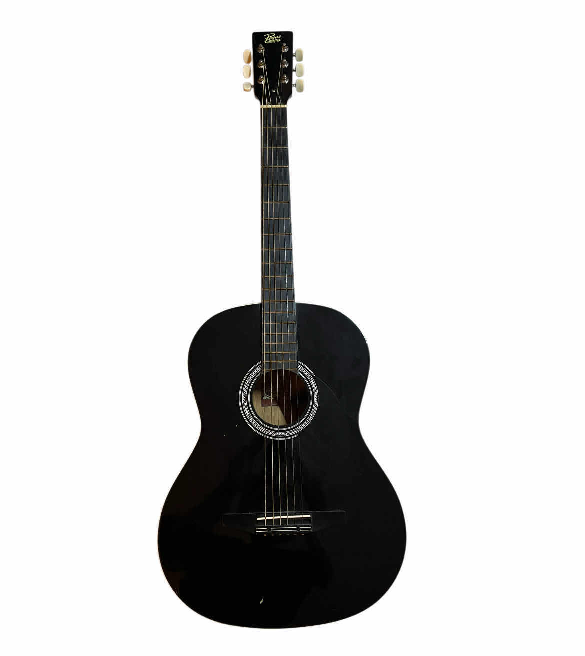 Photo 1 of ROGUE FINE INSTRUMENTS BLACK ACOUSTIC GUITAR MODEL RAG-B W FENDER SOFT CASE