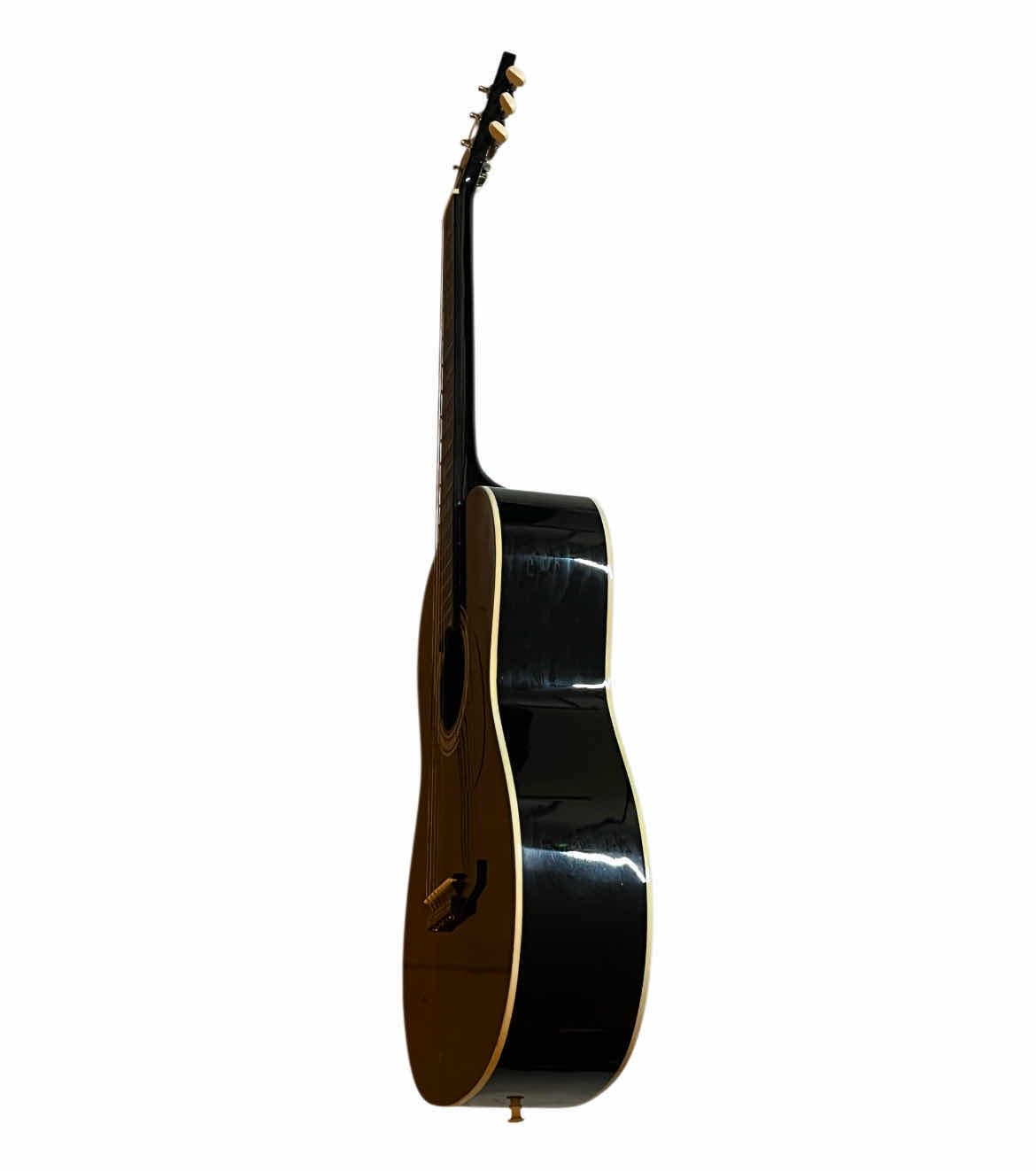 Photo 1 of ROGUE FINE INSTRUMENTS BLACK ACOUSTIC GUITAR MODEL RAG-B W FENDER SOFT CASE