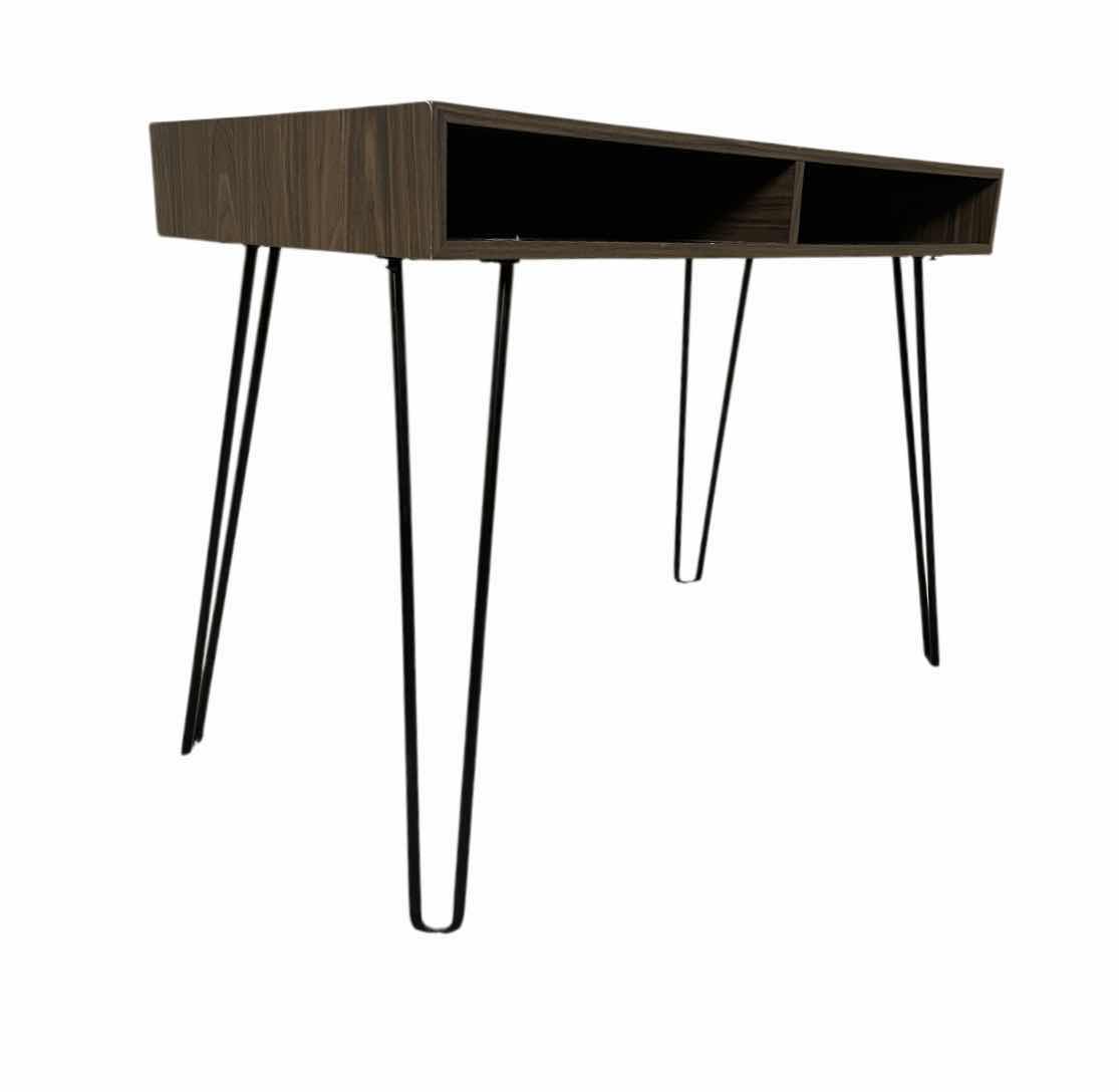Photo 1 of WOOD FINISH 2 COMPARTMENT WORKSTATION DESK 40” X 20” H30”