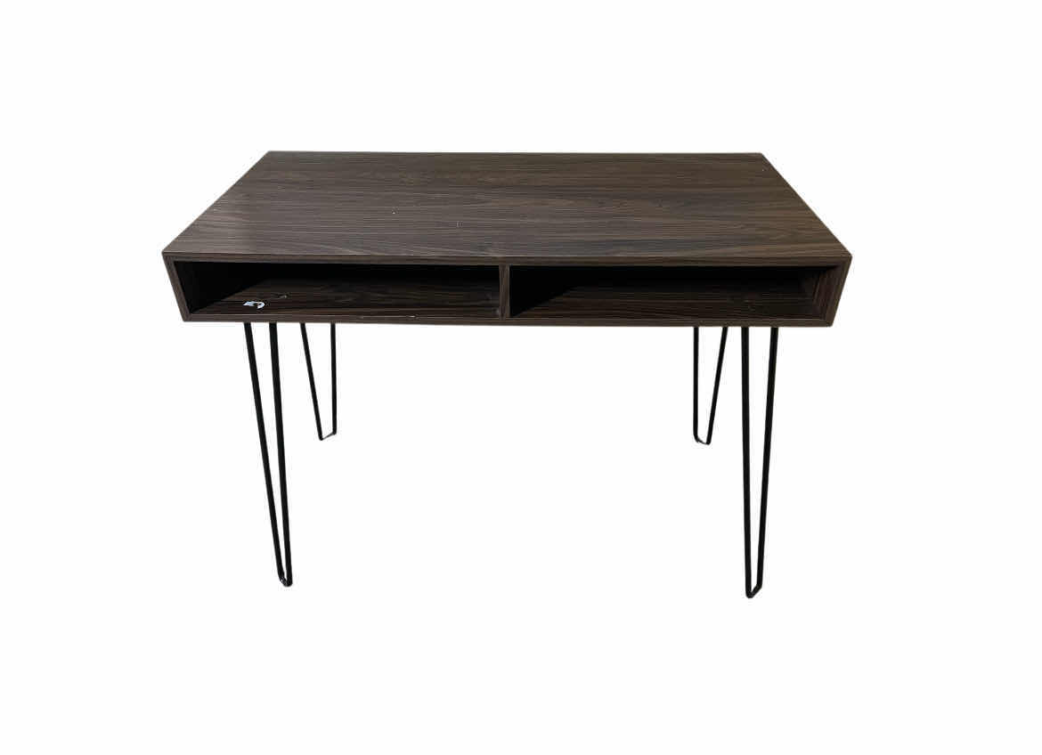 Photo 1 of WOOD FINISH 2 COMPARTMENT WORKSTATION DESK 40” X 20” H30”