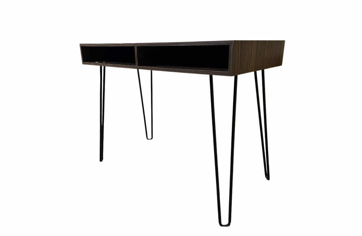 Photo 1 of WOOD FINISH 2 COMPARTMENT WORKSTATION DESK 40” X 20” H30”