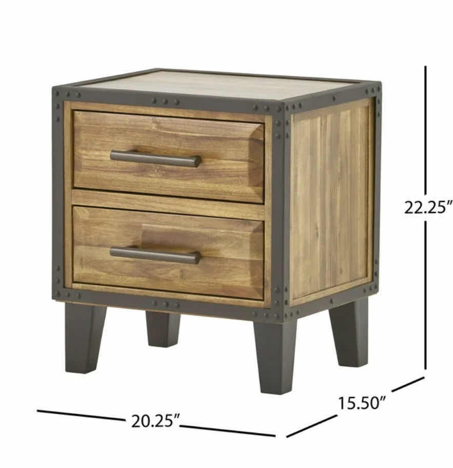 Photo 1 of NOBLE HOUSE NINA ACACIA NATURAL WOOD END TABLE NIGHTSTAND