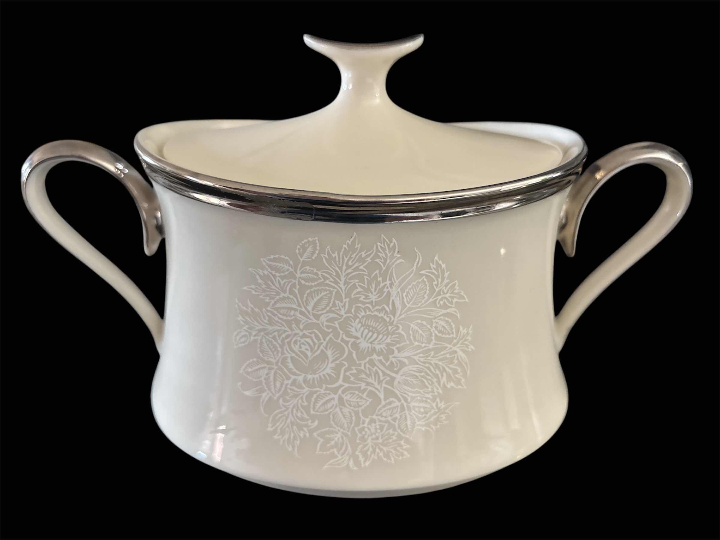 Photo 1 of MOONSPUN BY LENOX SUGAR BOWL & LID 4.25” X 4.25”