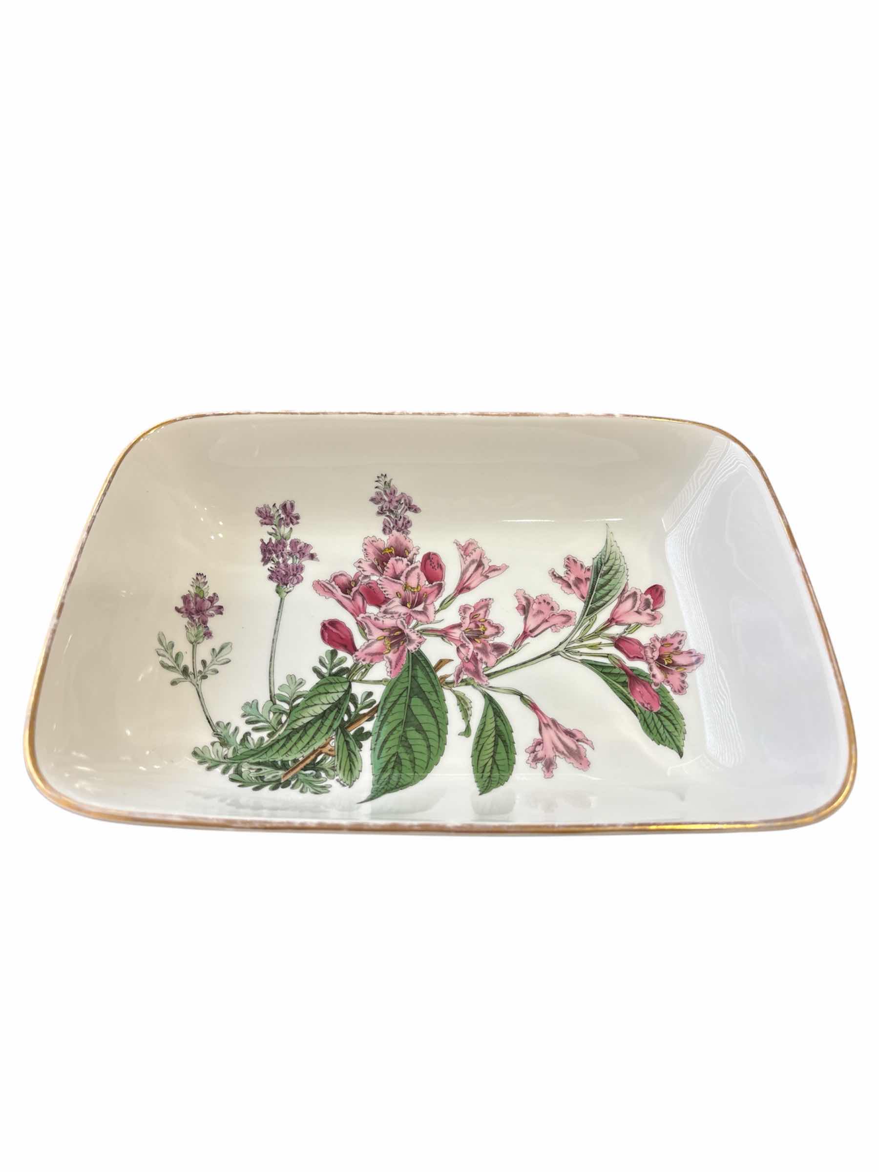Photo 1 of STAFFORD FLOWERS BY SPODE 10” RECTANGULAR BAKER DISH (WEIGELA & LAVENDER)