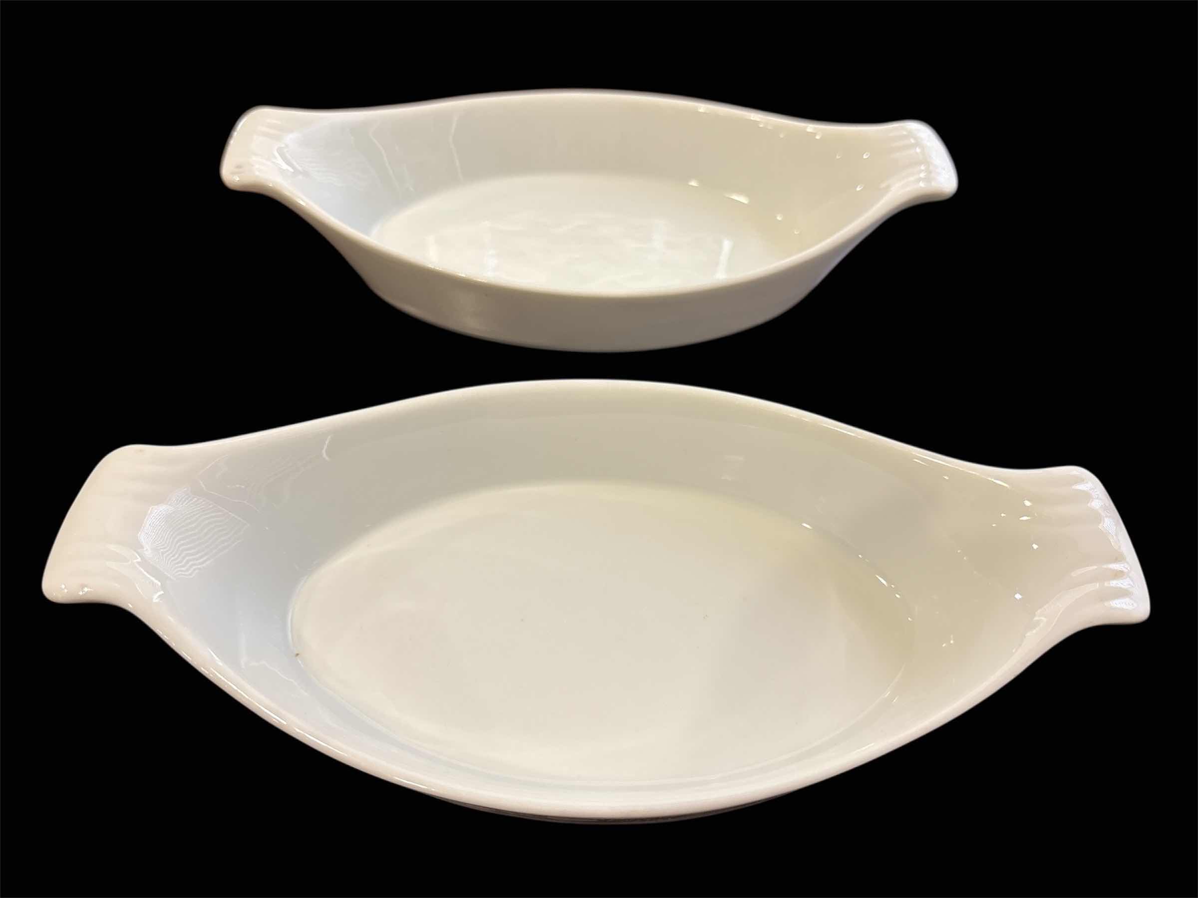 Photo 1 of VARIOUS WHITE SERVING DISHES & BUTTER DISH, 9 PCS