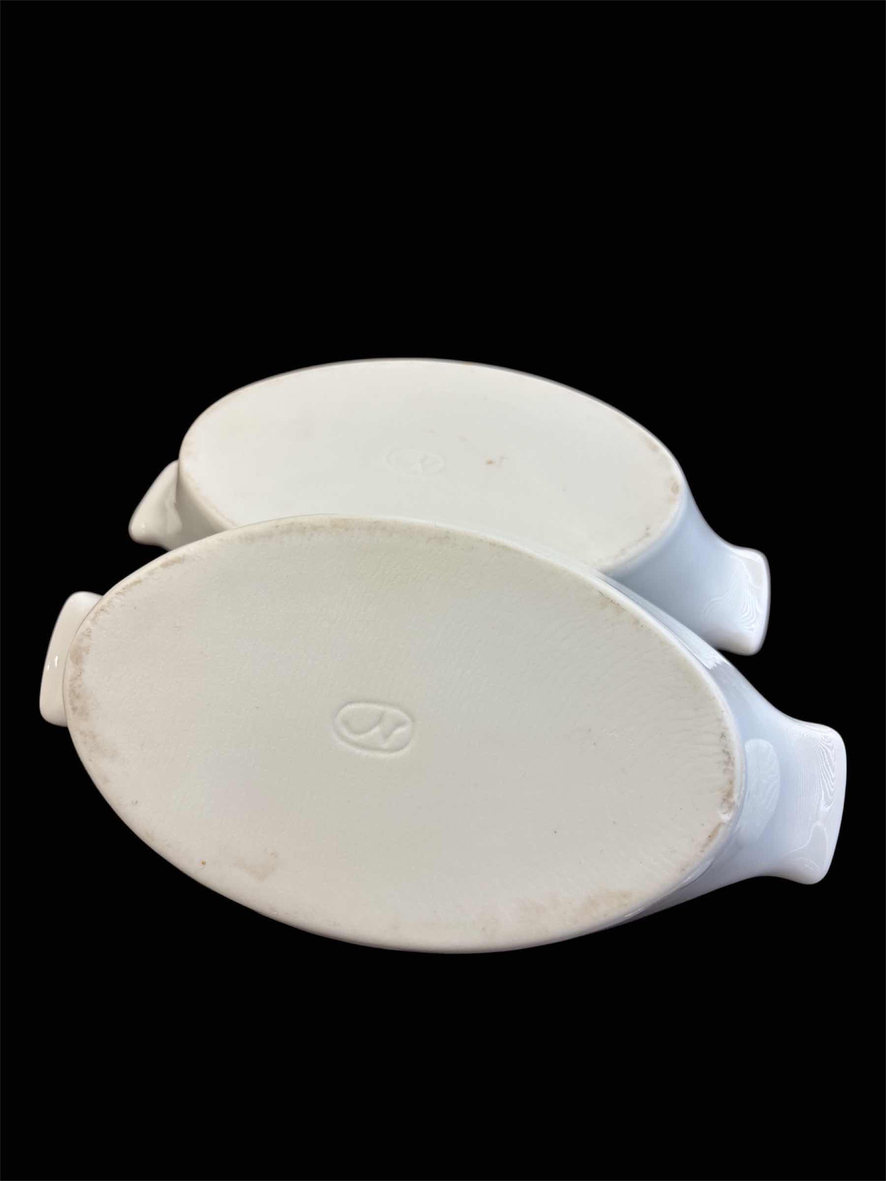 Photo 1 of VARIOUS WHITE SERVING DISHES & BUTTER DISH, 9 PCS