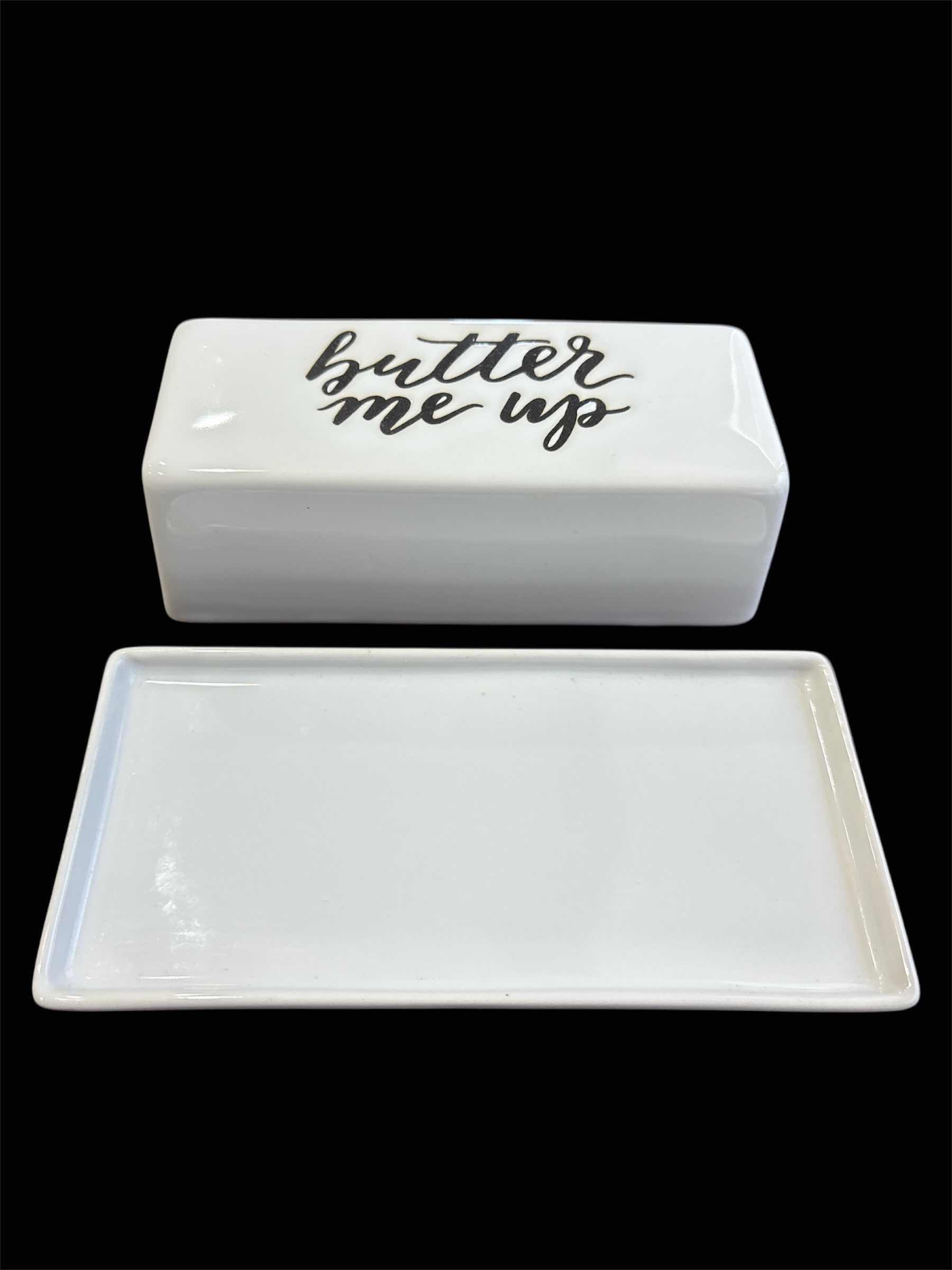 Photo 1 of VARIOUS WHITE SERVING DISHES & BUTTER DISH, 9 PCS