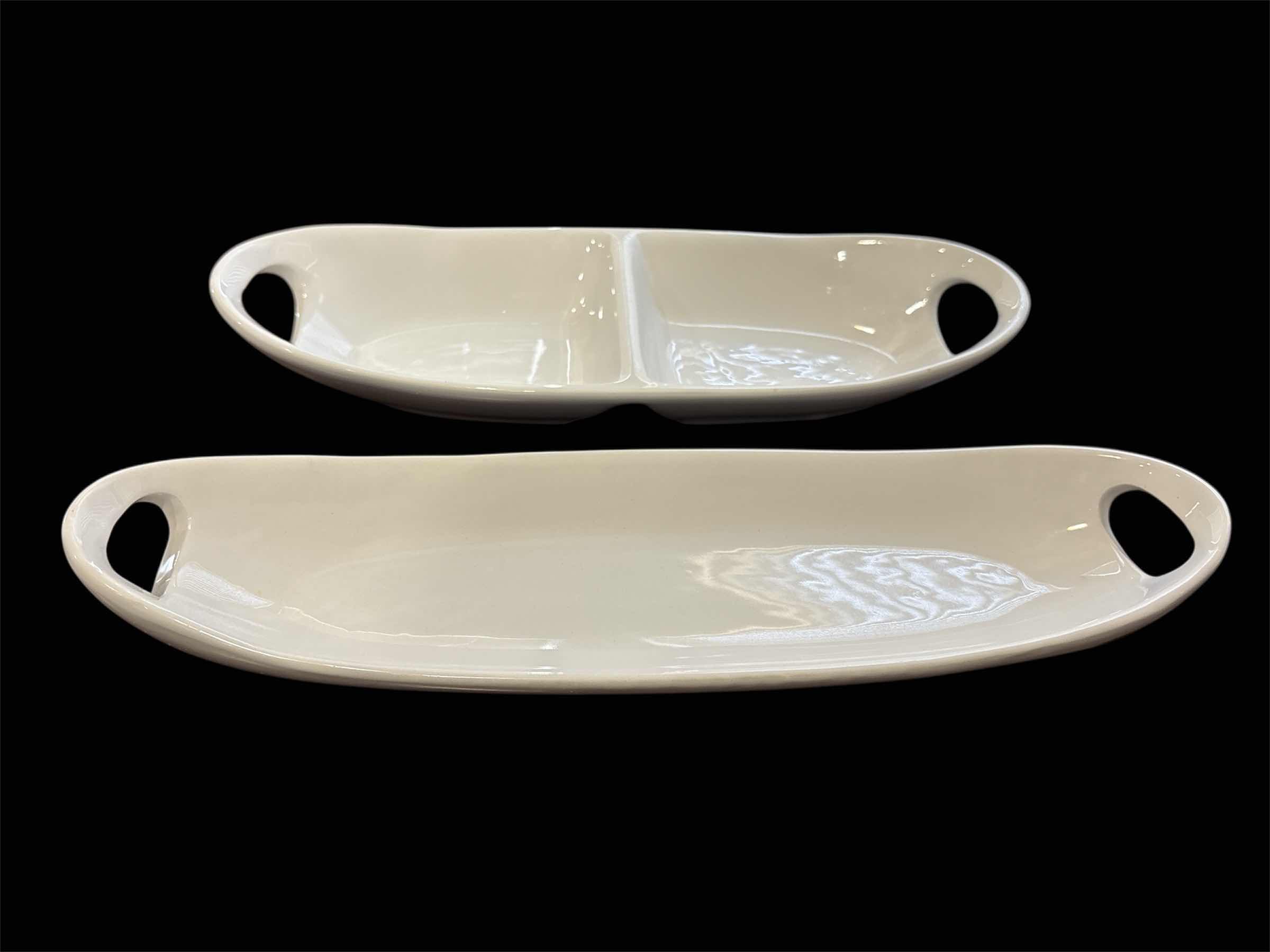 Photo 1 of VARIOUS WHITE SERVING DISHES & BUTTER DISH, 9 PCS