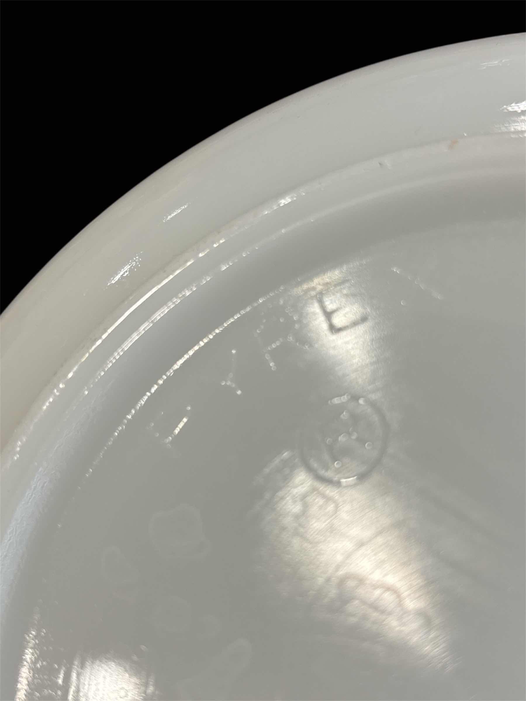 Photo 1 of VINTAGE PYREX, MILK GLASS BANDED MIXING BOWL #16  & SPRING BLOSSOM CRAZY DAISY 1.5 CUP REFRIGERATOR DISH W LID #501