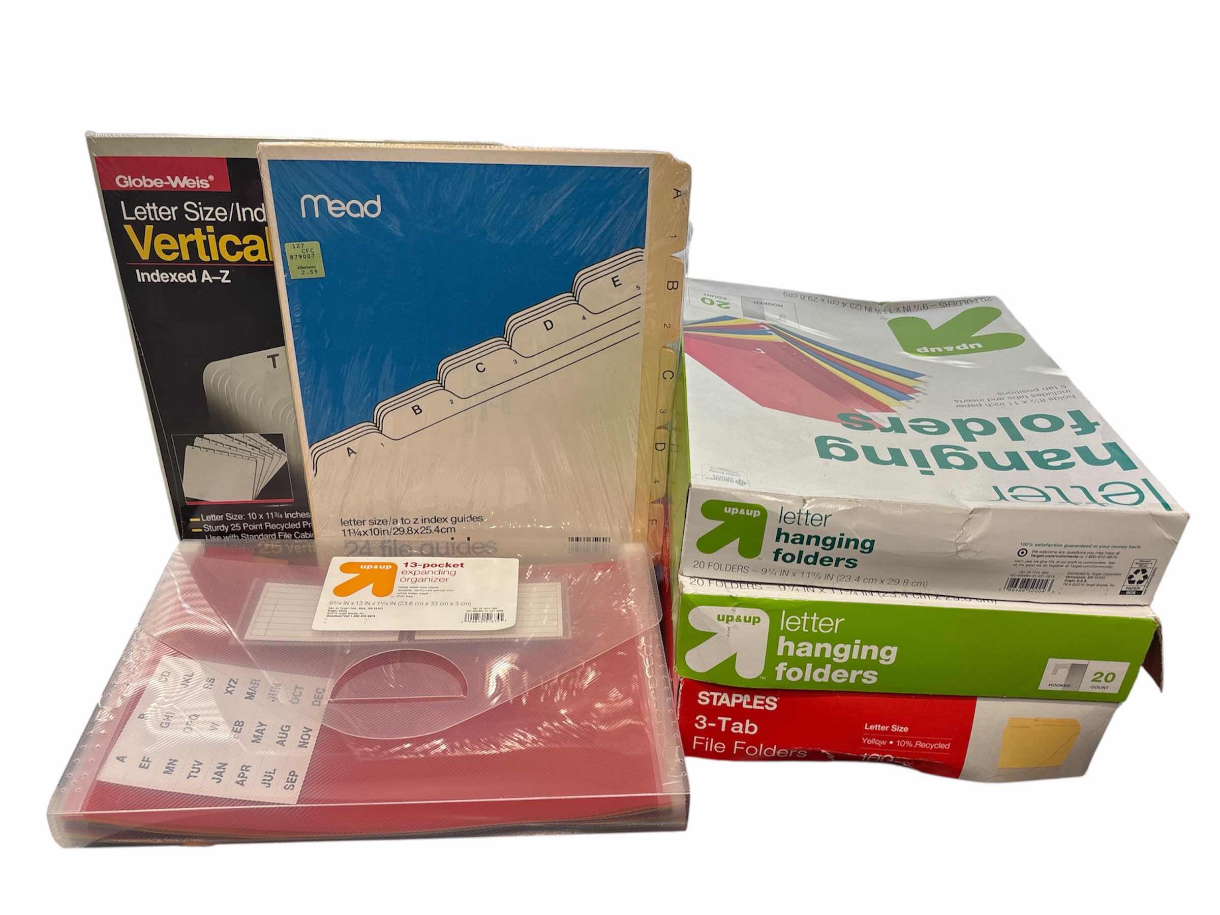 Photo 1 of NEW VARIOUS FILE FOLDERS/HANGING FOLDERS/FILE GUIDES & EXPANDING ORGANIZER (6 ITEMS)