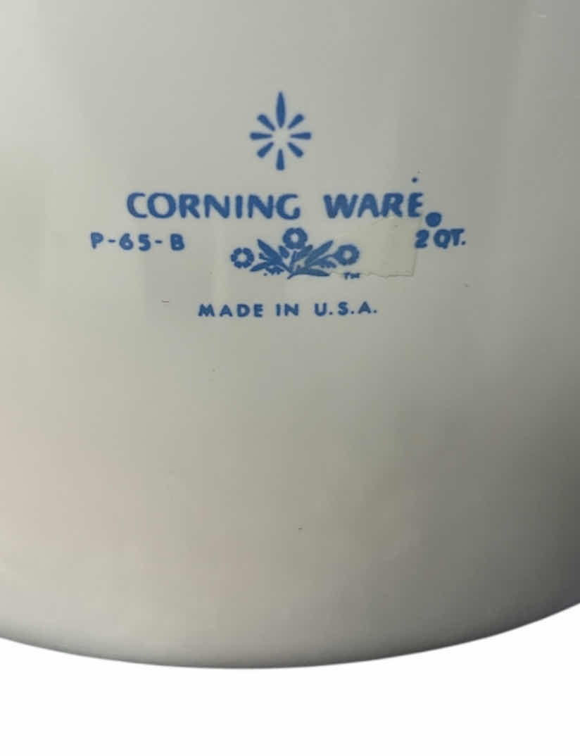 Photo 1 of VINTAGE CORNING WARE 2 QT SAUCE PAN/POT W LID, CORNFLOWER BLUE (P-65-B)