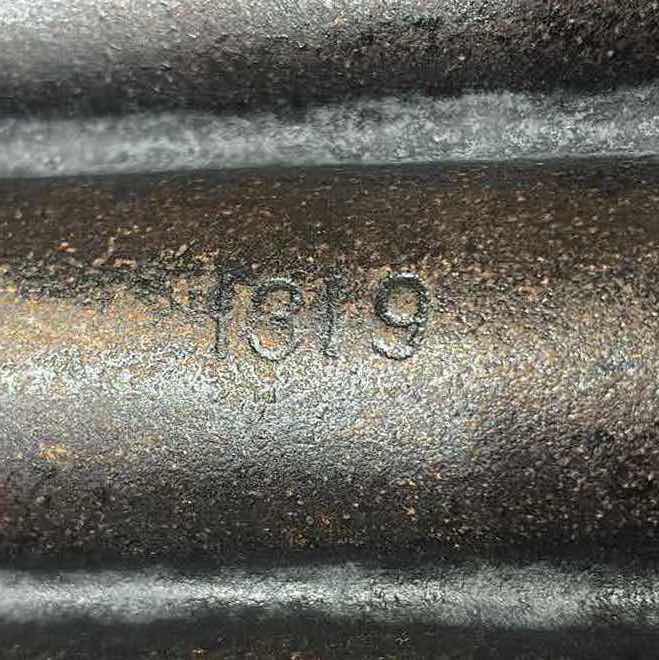 Photo 1 of ANTIQUE 1920 WAGNER WARE SIDNEY 13” X 6” CAST-IRON JUNIOR KRUSTY KORN KOBS CORNBREAD PAN, DATED JULY 6, 1920 (#1319)