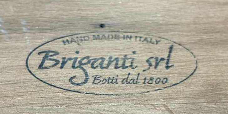 Photo 1 of BRIGANTI SRL BOTTI DAL 1800 WOODEN WINE 21” BARREL TOP/CHARCUTERIE BOARD/ DECOR